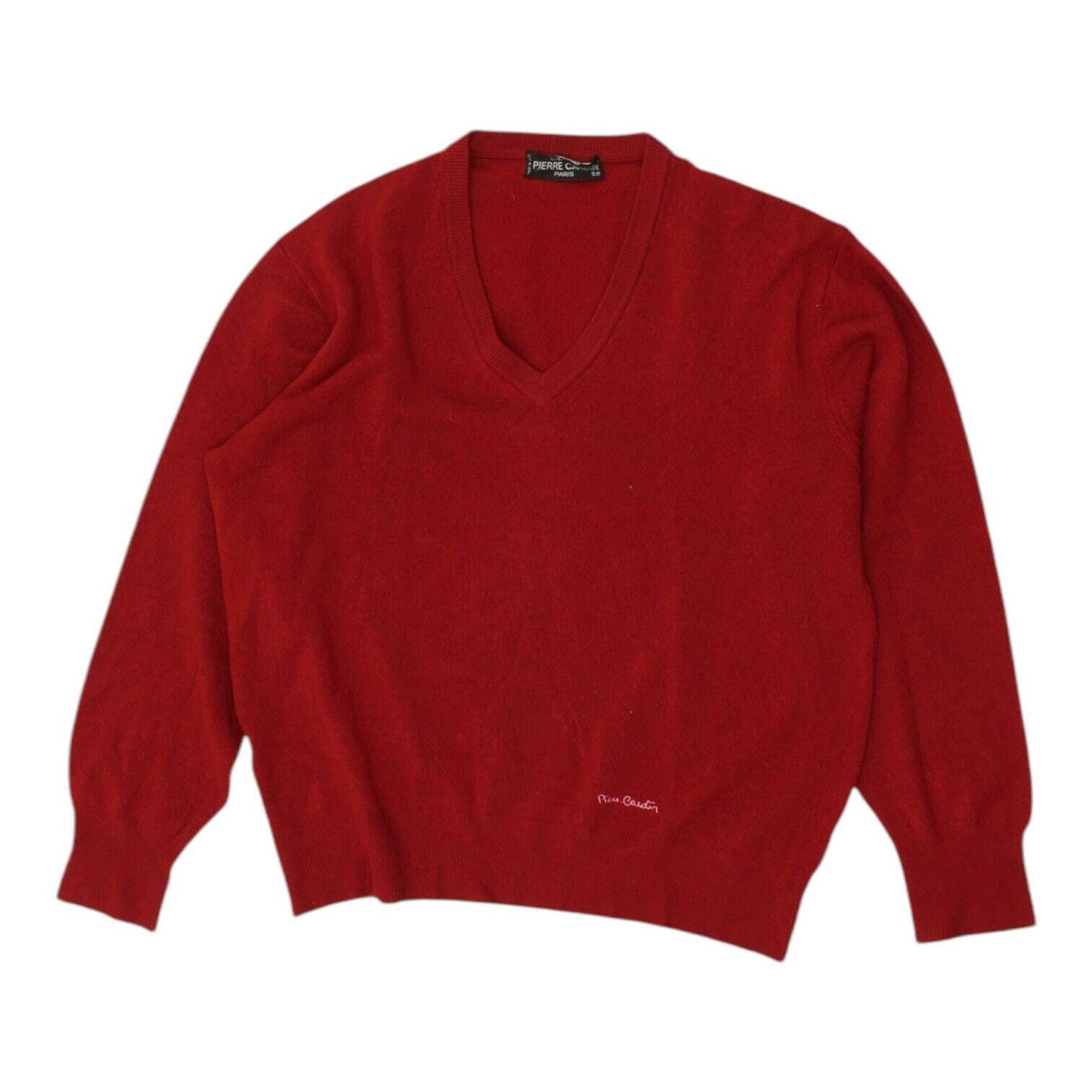 Pierre Cardin Red Jumper Vintage Mens High End Designer Knit VNeck Sweater Graphic Tee – Aesthetic Look · Must-Have Style