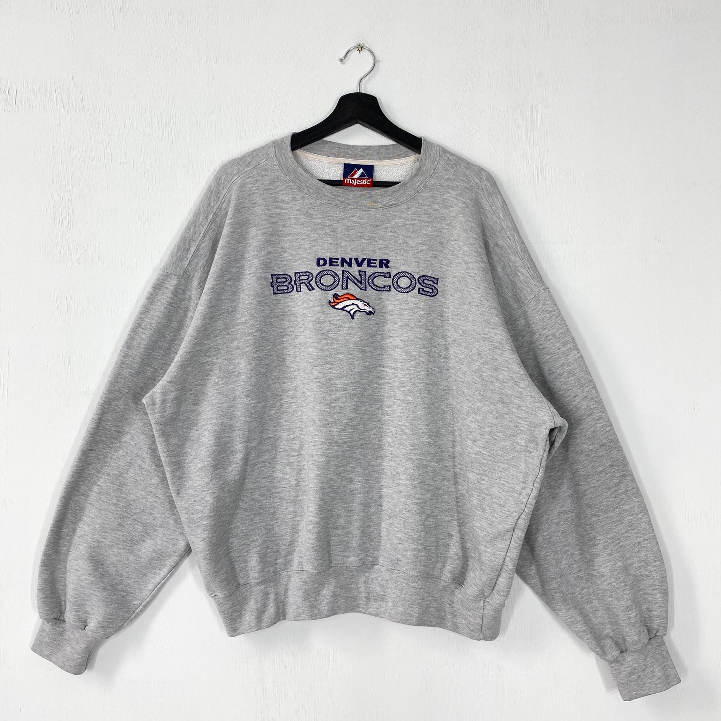 Vintage Denver Broncos Sweatshirt Denver Broncos Crewneck Broncos Sweater Pullover Sportswear NFL Denver Broncos Embroidered Logo XXLarge Sweatshirt – Cozy Vibes · Trending Graphic Apparel