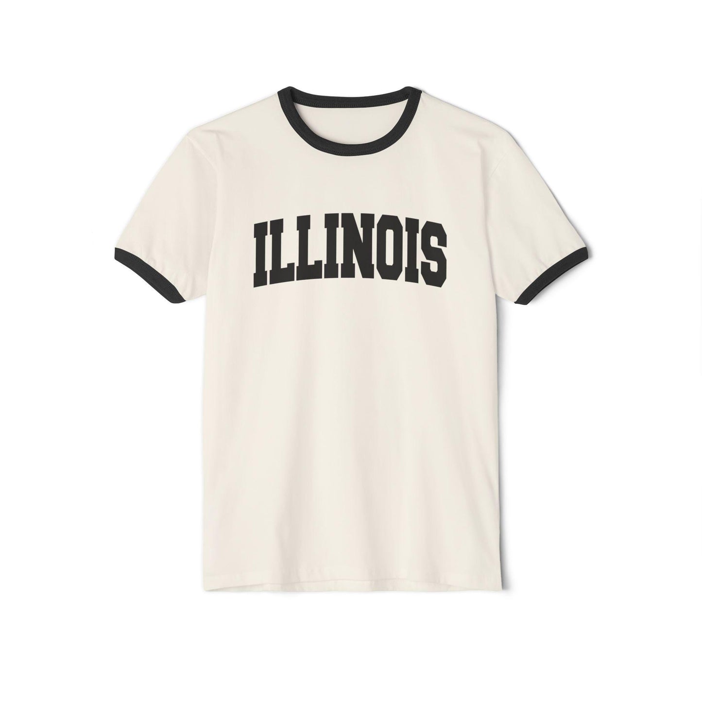 Illinois Cotton Ringer Graphic Tee Unisex Illinois T Shirt Vintage Style Tee Men39sWomen39s Tee Collegiate Style Graphic Tee – Easygoing Wear · Must-Have Style