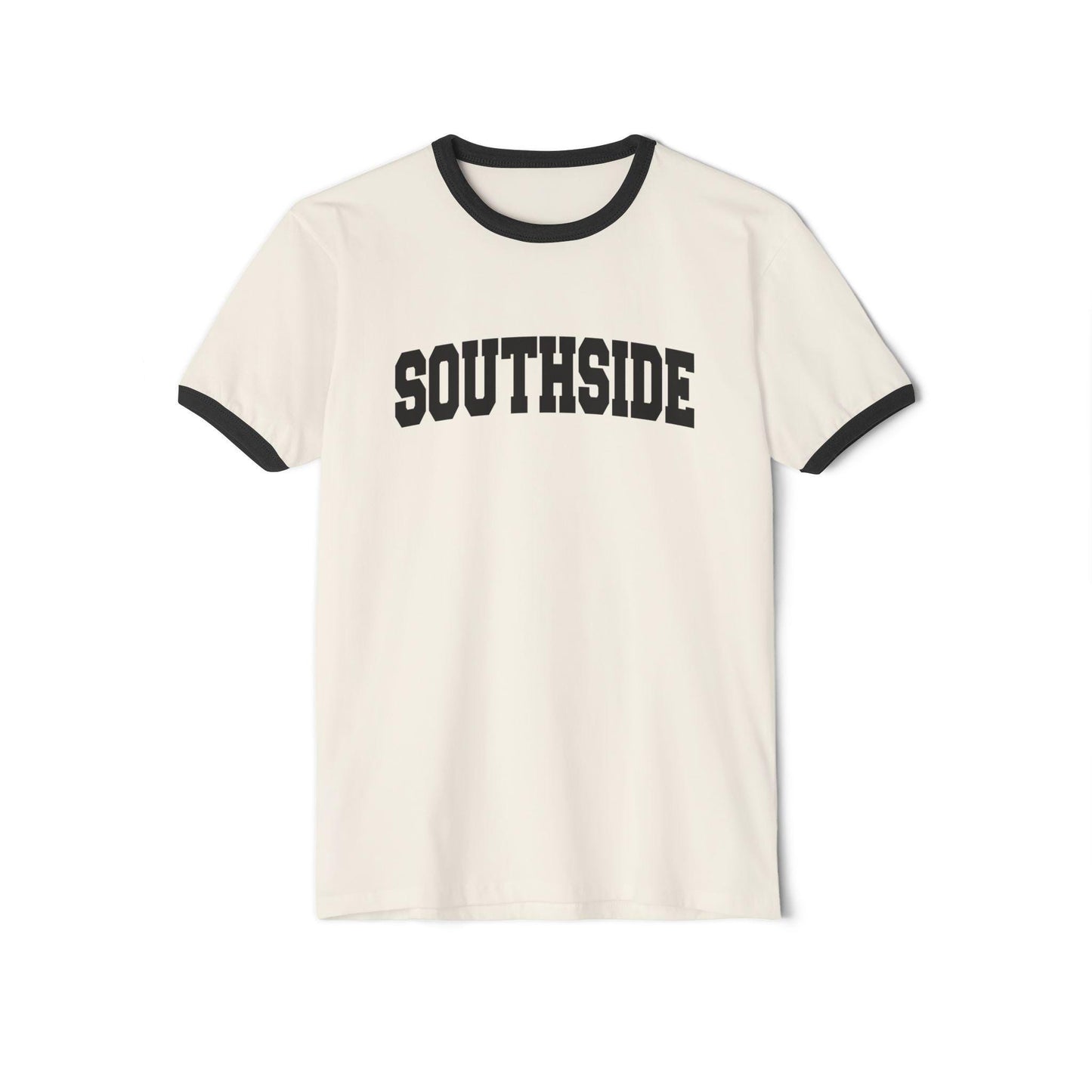 Southside Cotton Ringer Graphic Tee Unisex Southside T Shirt Vintage Style Tee Men39sWomen39s Tee Collegiate Style Graphic Tee – Everyday Comfort · Trending Graphic Apparel