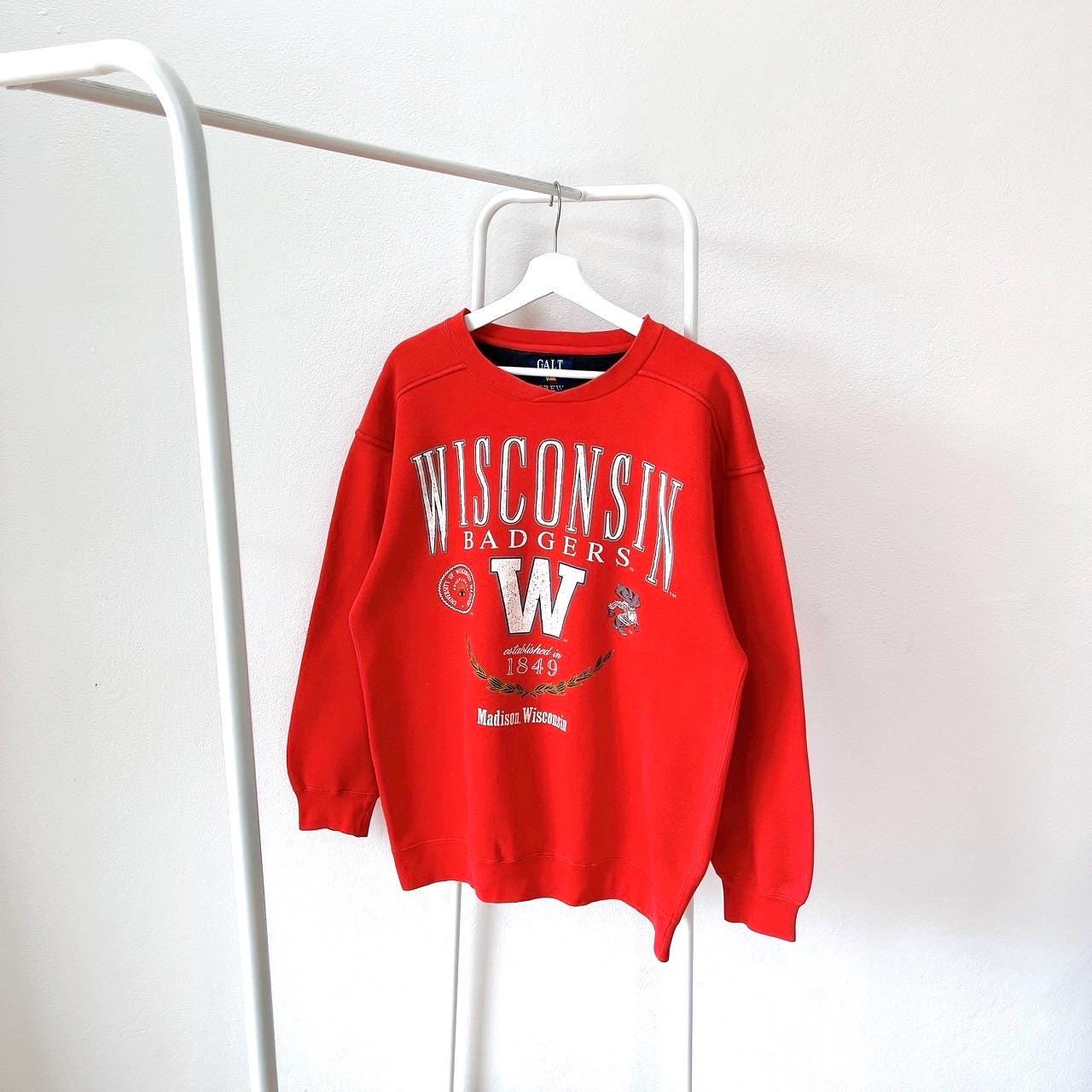 Vintage 90s Wisconsin Badgers Rose Bowl NCAA vintage Galt crew red sweatshirt M Sweatshirt – Everyday Comfort · Must-Have Style