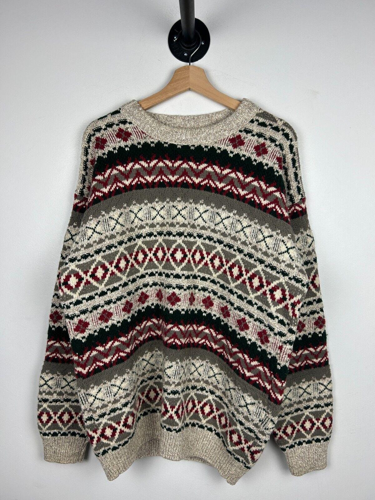 Vintage 90s RR Multi Colour Pattern Knit Sweater Size XL Graphic Tee – Easygoing Wear · Must-Have Style