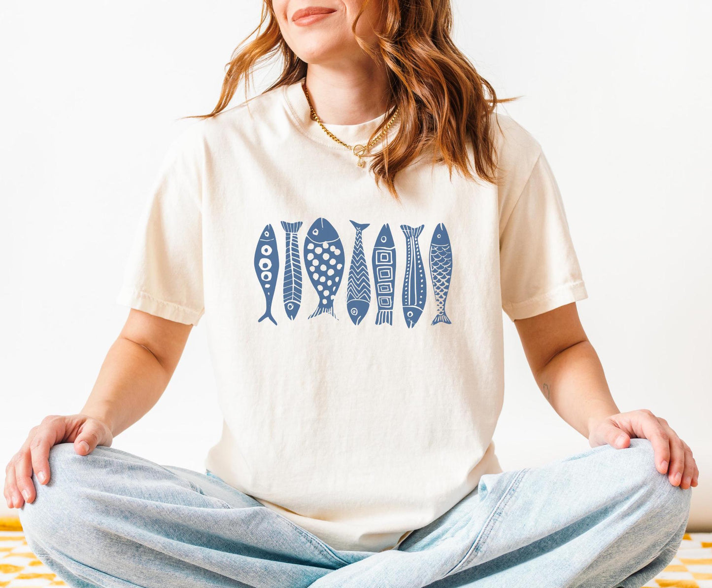 FISH Shirt Retro Sardines and Fish Tshirt Coastal Aesthetic Italian Market Gift for Sardine Lovers Graphic Tee – Fan Favorite · High-Quality Print