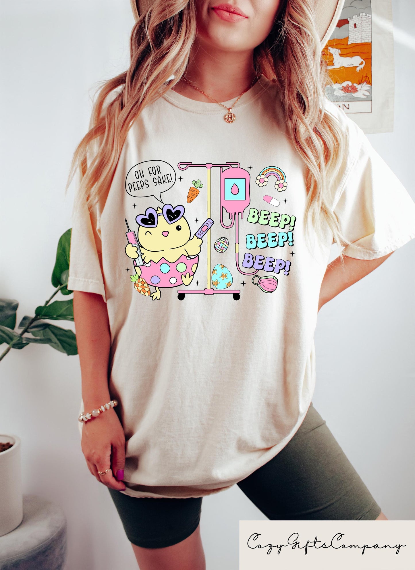 Oh For Peeps Sake Easter Tshirt Easter Nurse Shirt Easter Bunny Sweatshirt Retro Easter Gift Funny Nurse Easter Outfit Easter Peeps Tee Sweatshirt – Premium Graphic · Trending Graphic Apparel