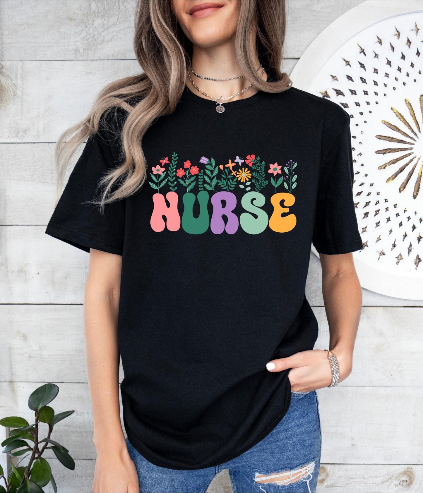 Floral Nurse Shirt New Nurse Gift Nurse Appreciation Nurse Student Tee Registered Nurse Shirt Women ShirtNurse giftCute shirt for her Graphic Tee – Cozy Vibes · High-Quality Print