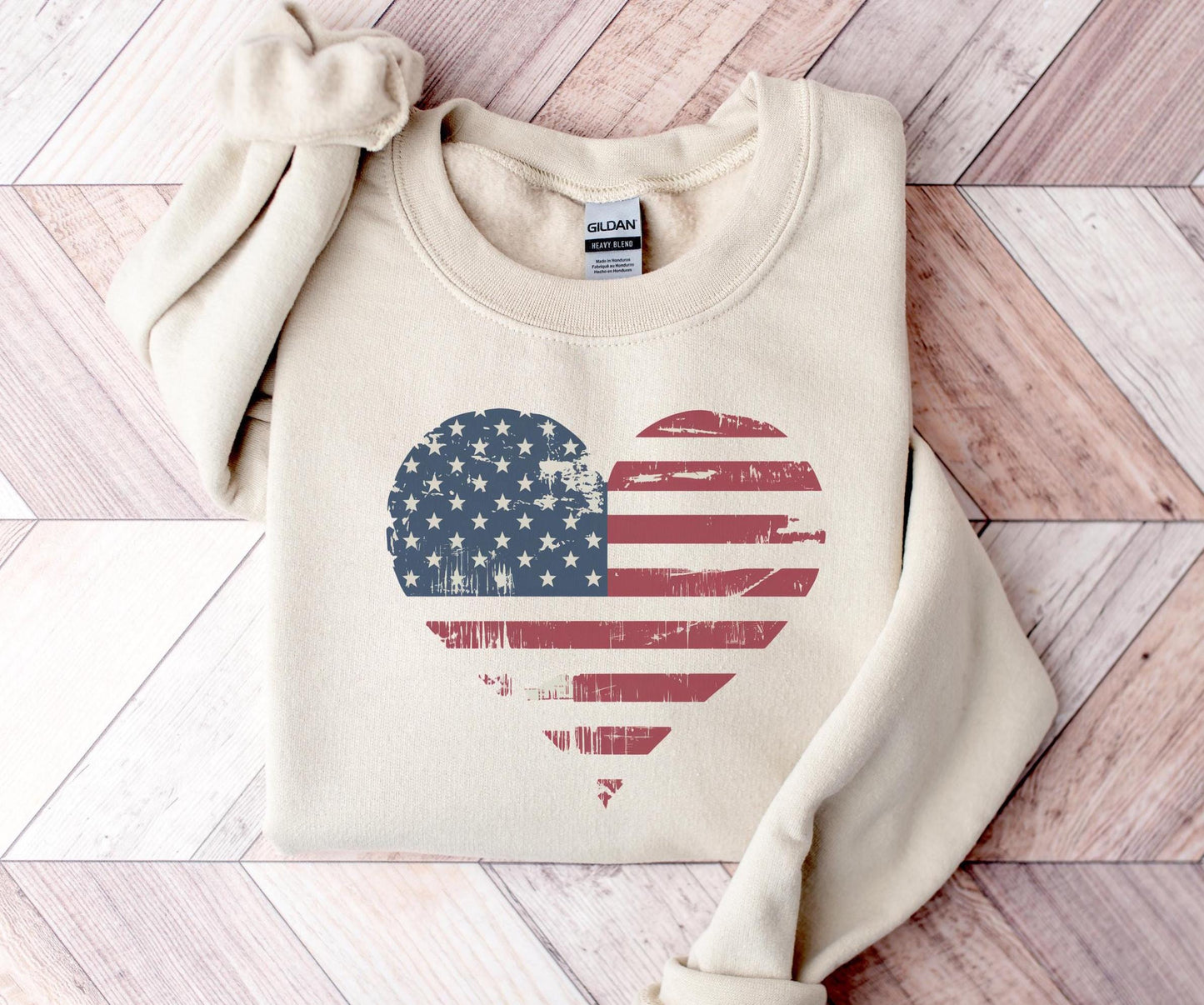 4th of July Sweatshirt American Flag Heart Shirt 4th of July Gift Cute Comfy Fireworks Shirt for Independence Day Sweatshirt – Bold Style · Must-Have Style