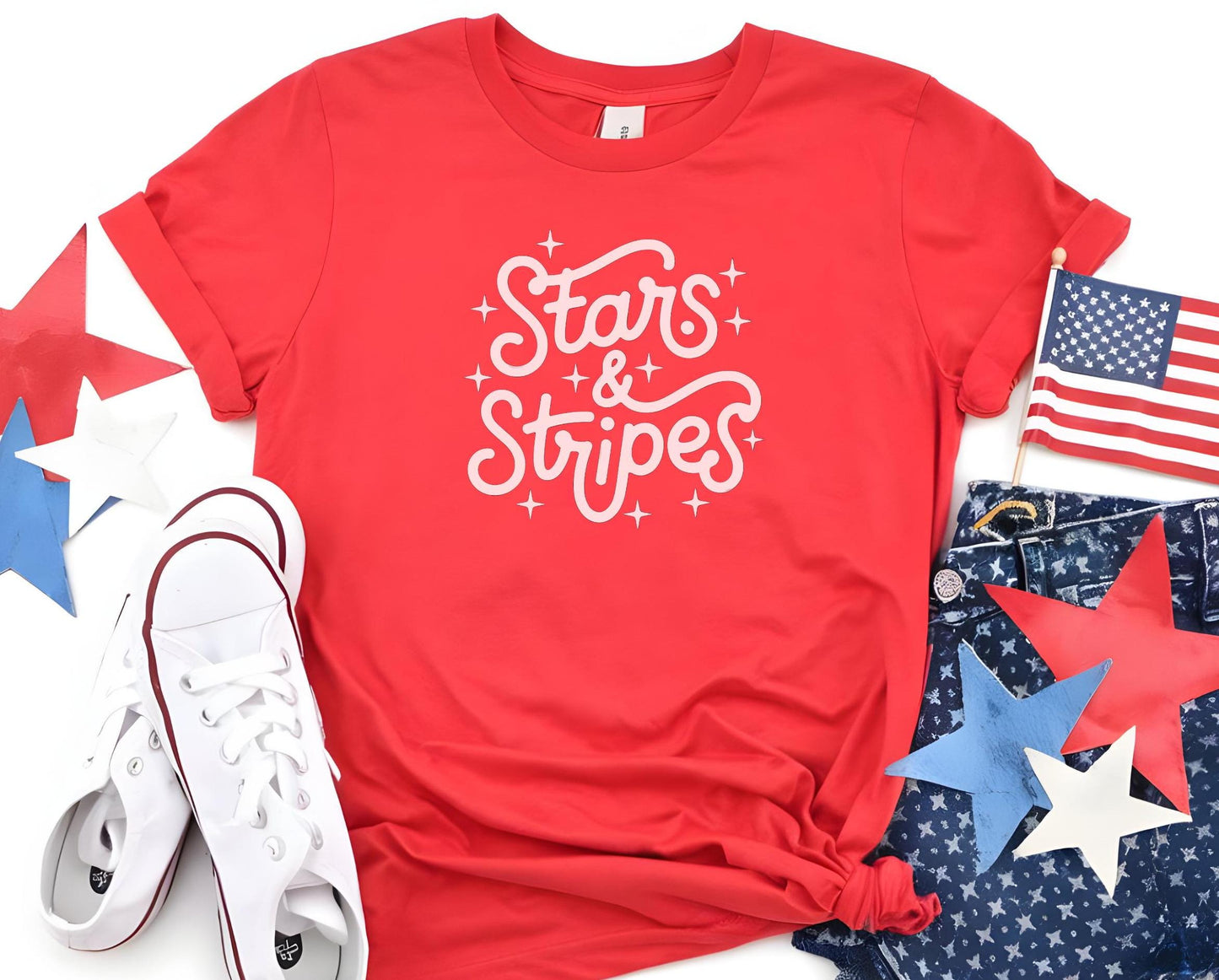 Stars and Stripes Shirt Retro Patriotic T Shirt for Women 4th of July Tee Cute USA Summer Shirt for Independence Day Graphic Tee – Warm & Stylish · Trending Graphic Apparel