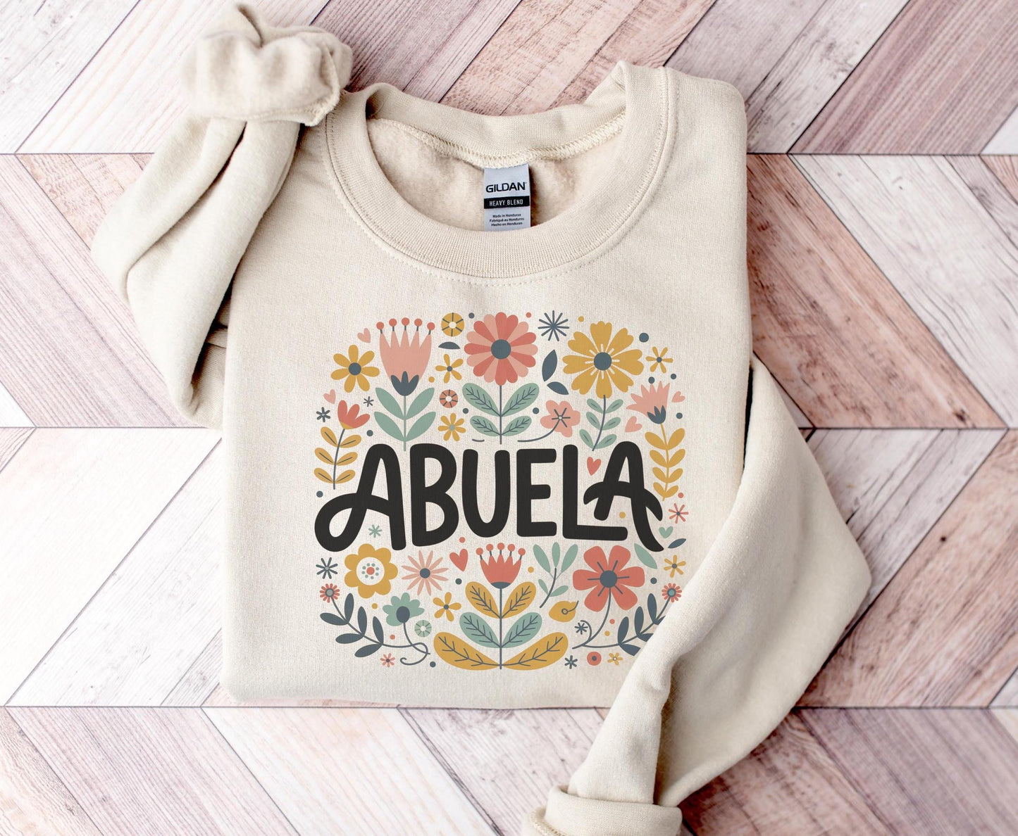 Abuela Sweatshirt Grandma Abuela Gift for Birthday or Mother39s Day Boho Flowers for Your Special Abuela Sweatshirt – Easygoing Wear · Trending Graphic Apparel