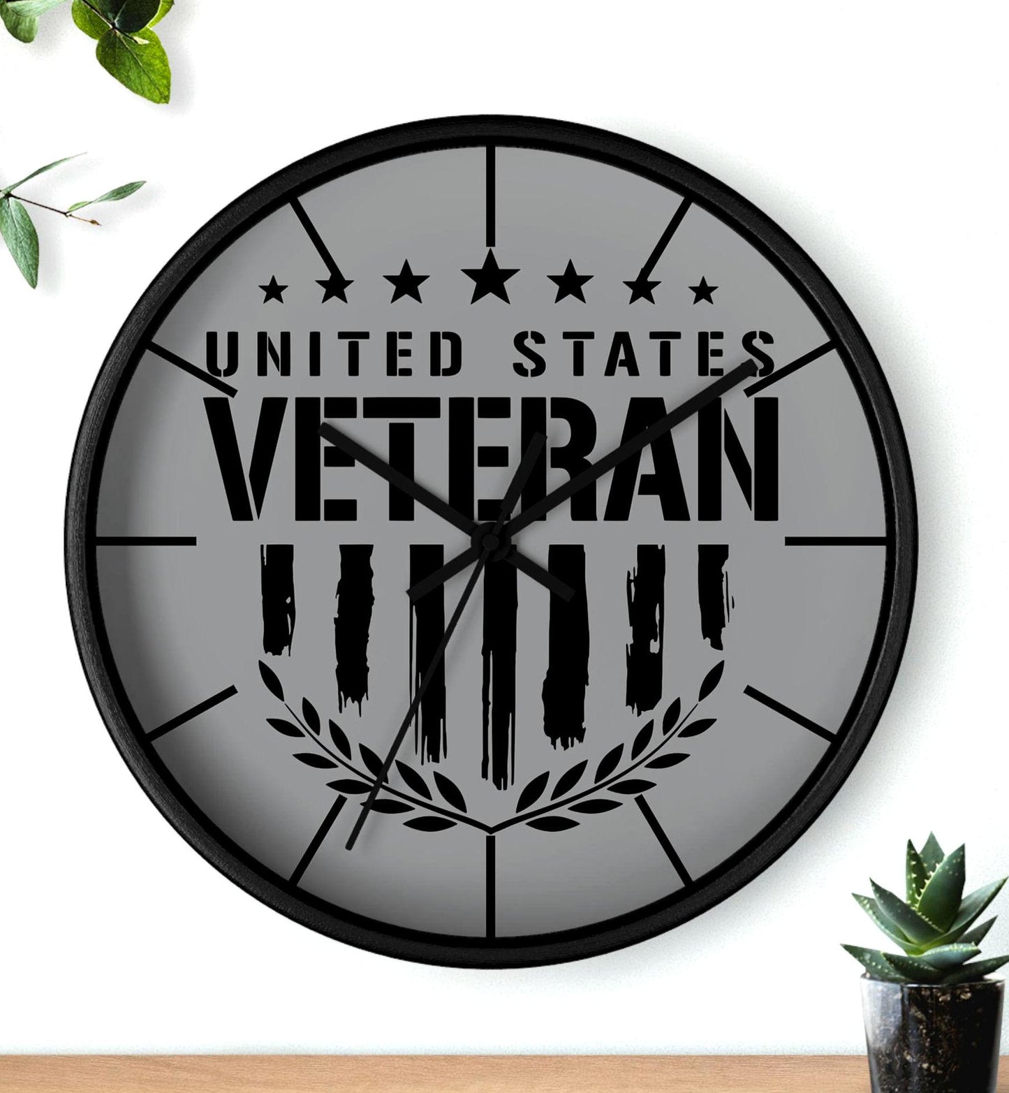 Veteran Wall Clock Honor the Brave Perfect Gift for Veterans Military Home Decor Memorial Day Patriotic Office Wall Art Military Gift Graphic Tee – Aesthetic Look · Top Pick For Any Outfit