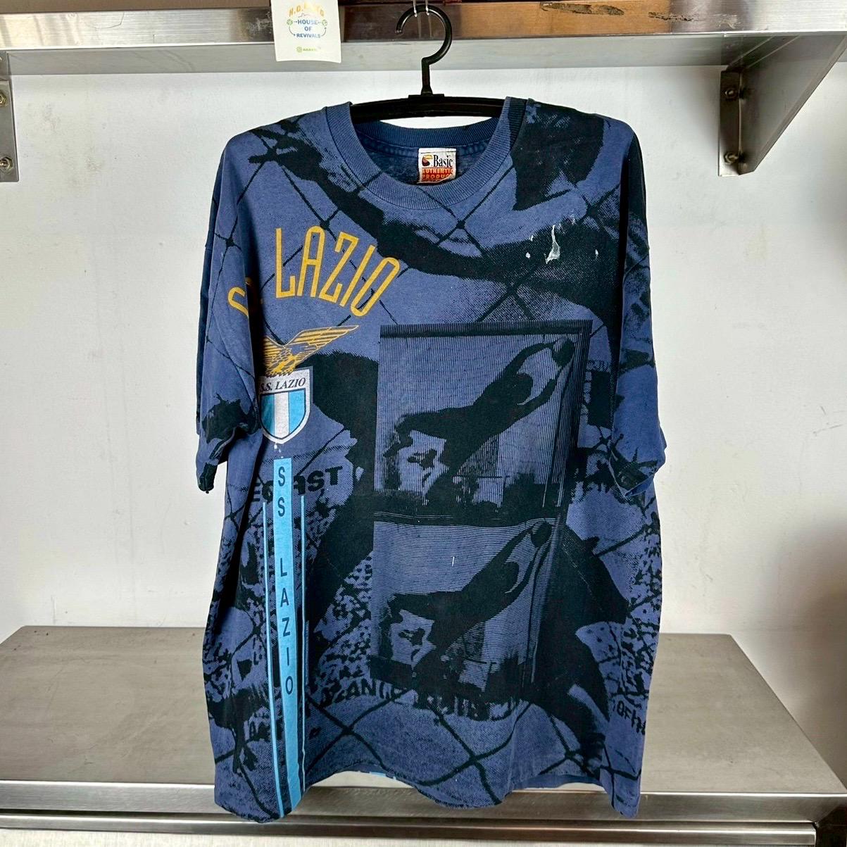 Vintage 90s SS Lazio Italian Soccer Team AOP all over print XL single stitch T shirt Vintage Soccer Tshirts Vintage Soccer Tees Graphic Tee – Everyday Comfort · Top Pick For Any Outfit