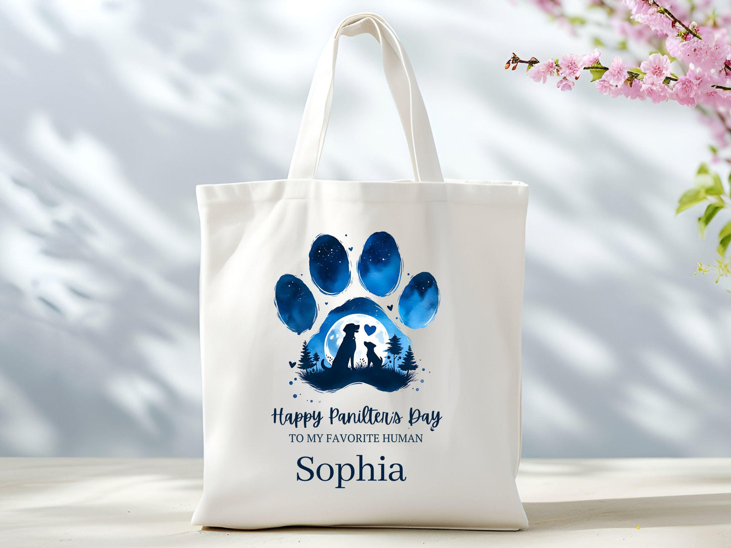 Personalized Cotton Canvas Tote Bag for Pet Lovers Happy Panther39s Day Gift Reusable Shopping Bag Custom Carryall Dog Mom Bag Dog Mama Tote Bag – Everyday Comfort · Great Gift For Fans
