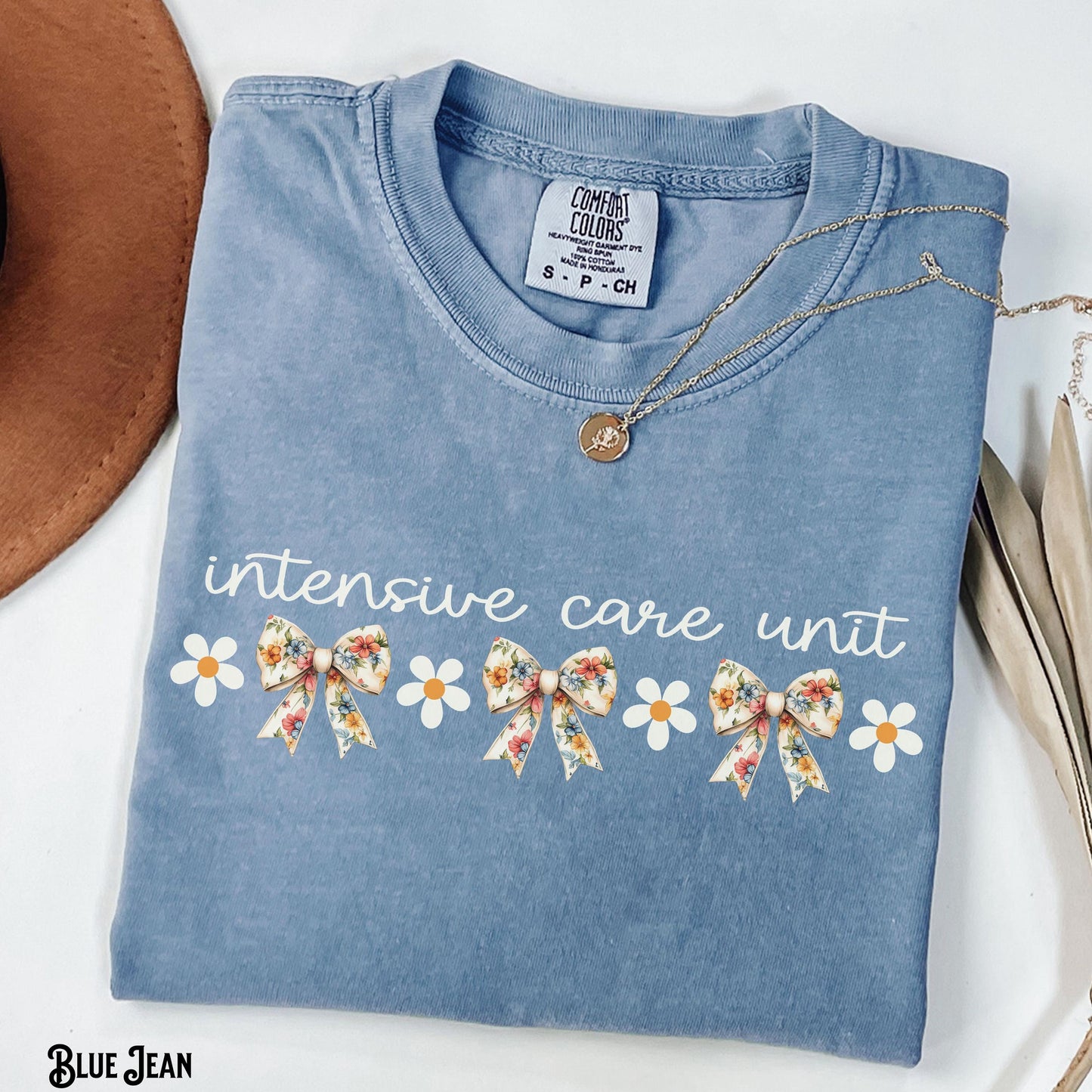 Intensive Care Unit Shirt Coquette Bow Flowers Doctor Nurse Tee RN Crew Tee Girly Emergency ICU Nursing Gift Graphic Tee – Fan Favorite · Great Gift For Fans