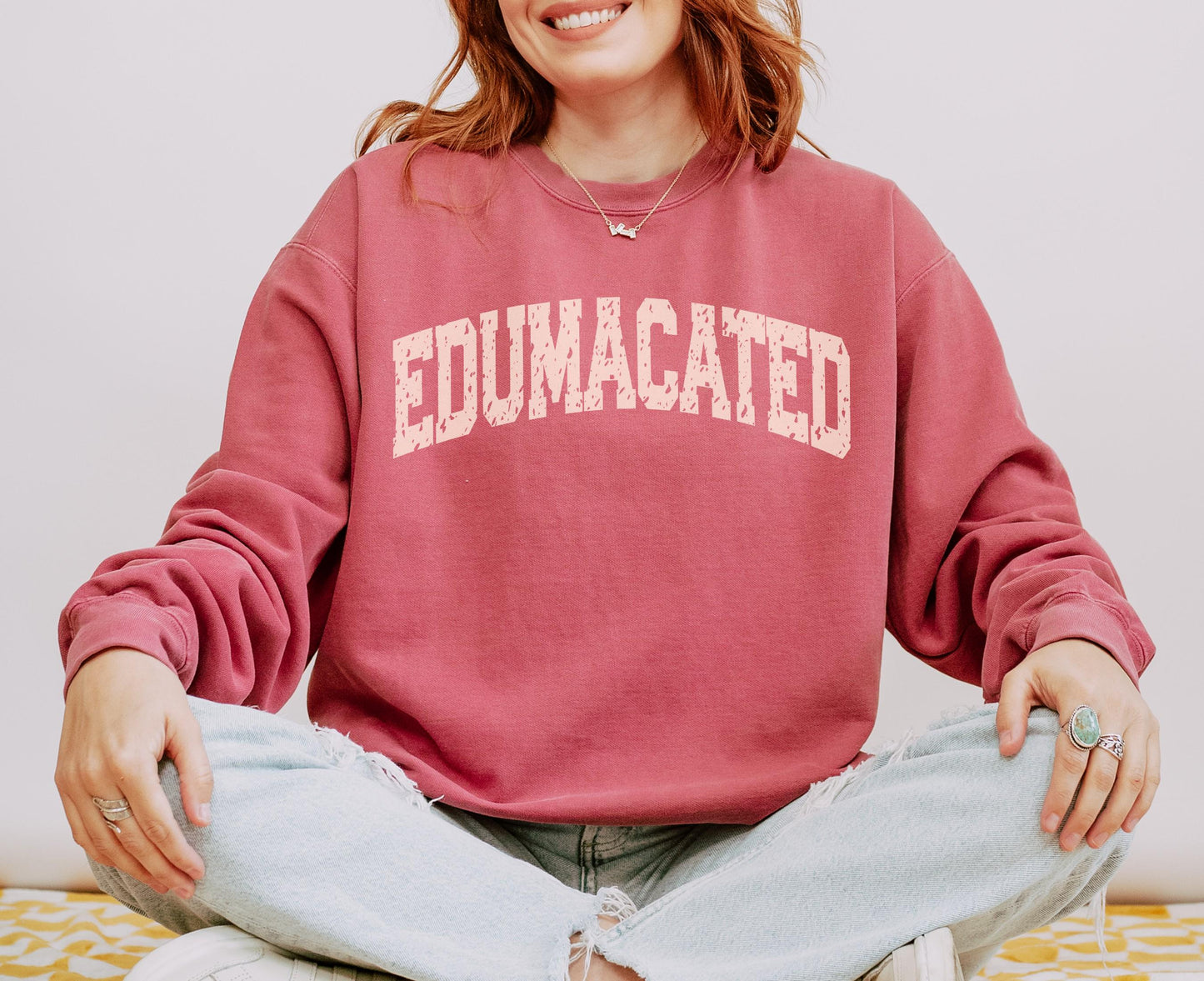 Funny Graduation Shirt EDUMACATED Crewneck Sweatshirt for Grad Gift or College Student Sweatshirt – Bold Style · Perfect For Daily Wear