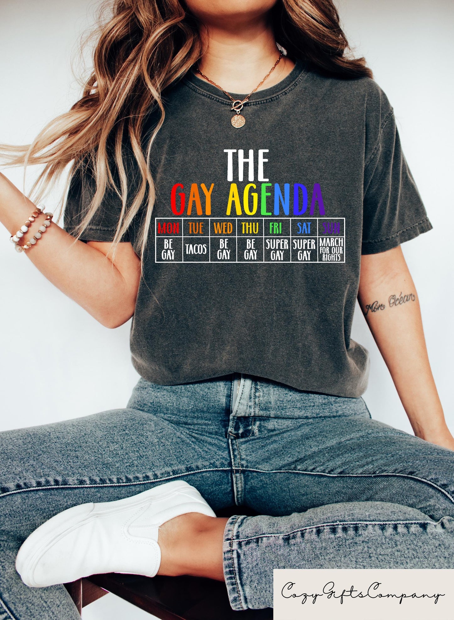 The Gay Agenda Shirt Be Gay T shirt LGBTQ Support Sweatshirt Funny Pride Gift Super Gay Tee Mexican Gay Outfit Taco Lover Crewneck Sweatshirt – Bold Style · Perfect For Daily Wear