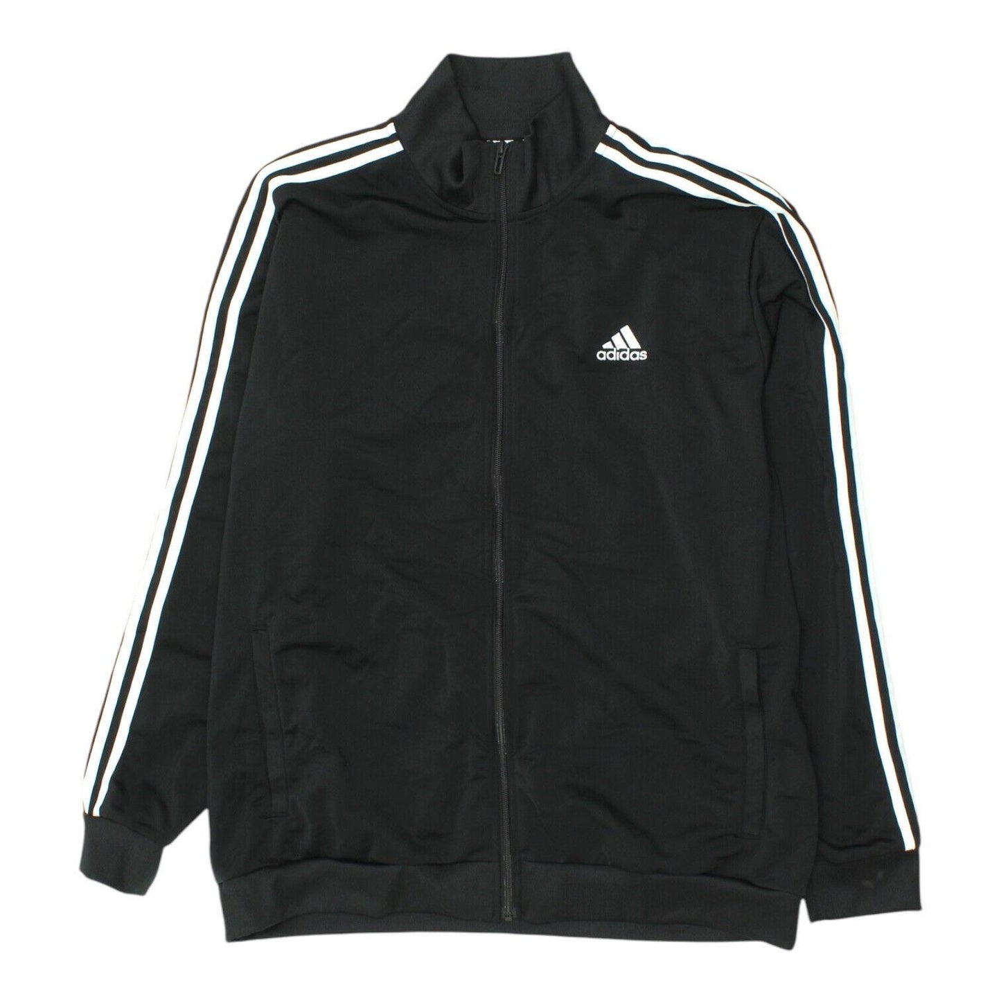 Adidas Black Track Jacket Mens Casual Sports Designer Full Zip 3 Stripe Graphic Tee – Warm & Stylish · Trending Graphic Apparel