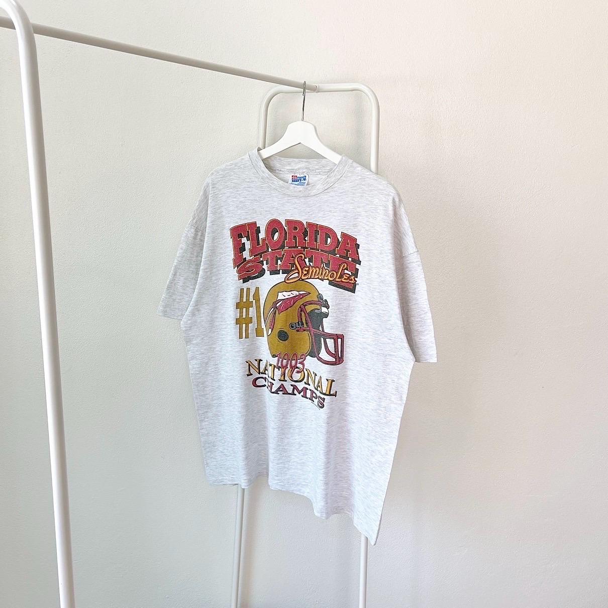 Vintage 90s Florida State FSU Seminoles 1993 Made in USA vintage Hanes gray t shirt XL Graphic Tee – Soft Feel · Must-Have Style
