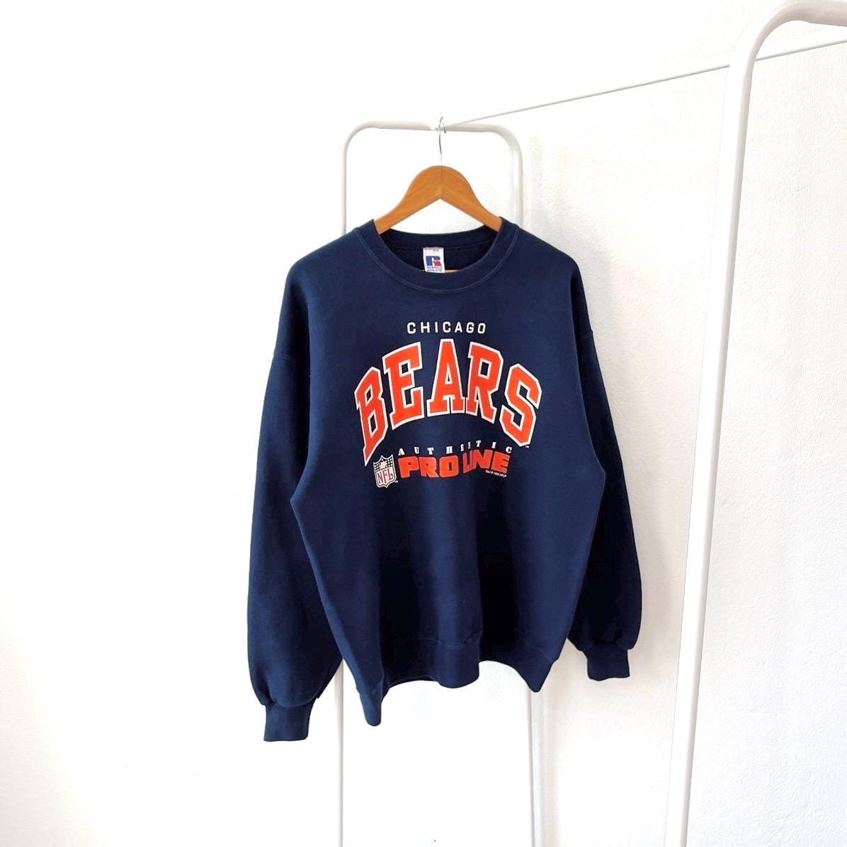 Vintage 90s Chicago Bears NFL football 1995 Made in USA vintage Russell blue sweatshirt L Sweatshirt – Warm & Stylish · Trending Graphic Apparel