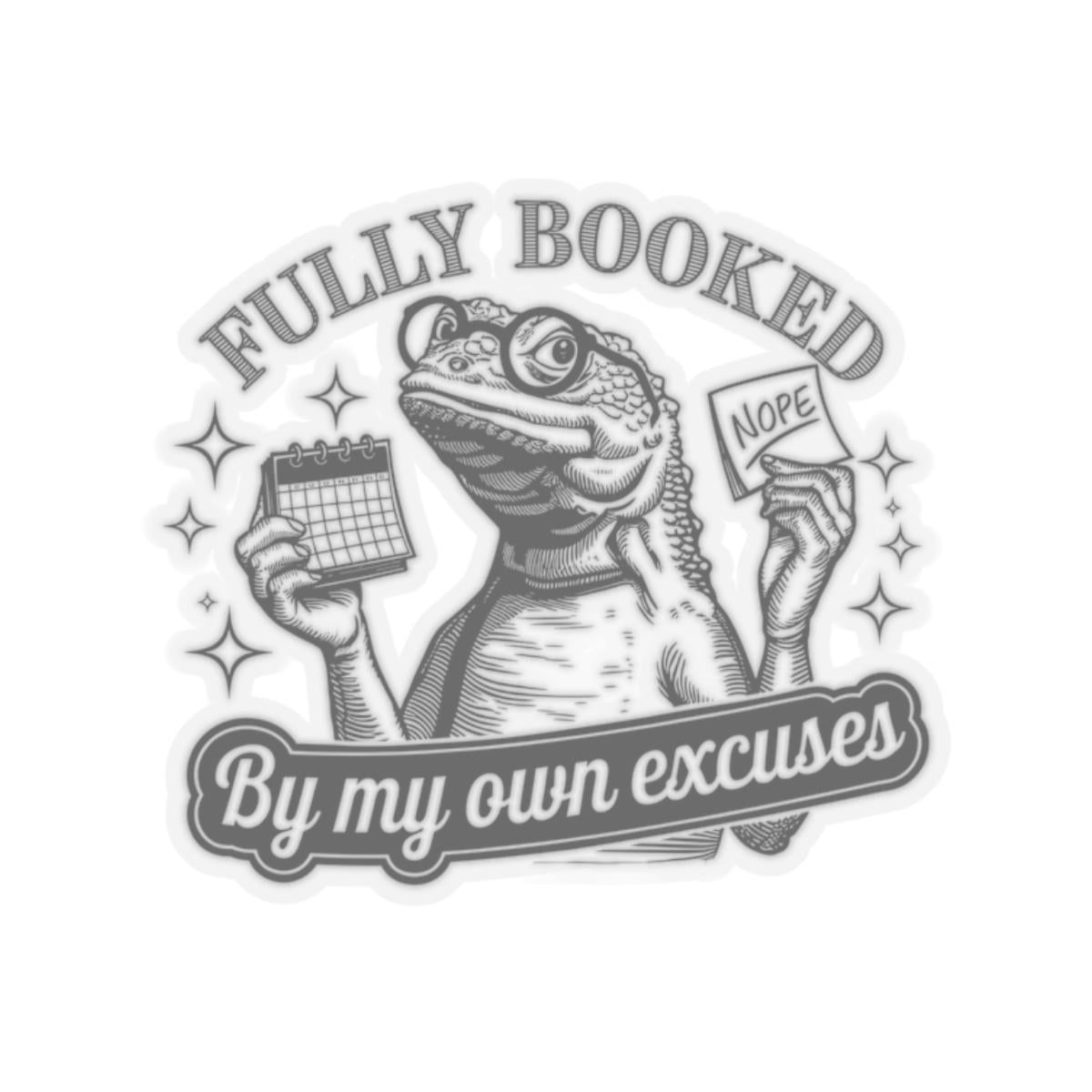 Fully Booked Frog Kiss Cut Stickers Fun Planner Decoration Motivational Quotes Unique Gift for Book Lovers Laptop Stickers Graphic Tee – Bold Style · Must-Have Style