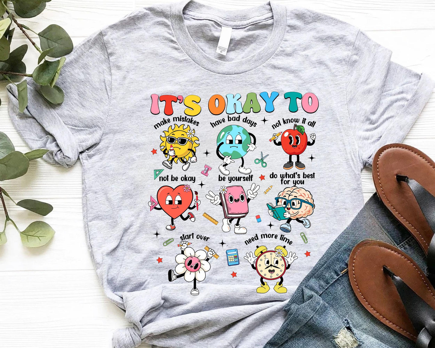 Retro It39s Okay To Make Some Mistakes Sweatshirt Hippie Motivational Sweater Mental Health Matters ShirtSpecial Education Teacher T Shirt Sweatshirt – Bold Style · Must-Have Style