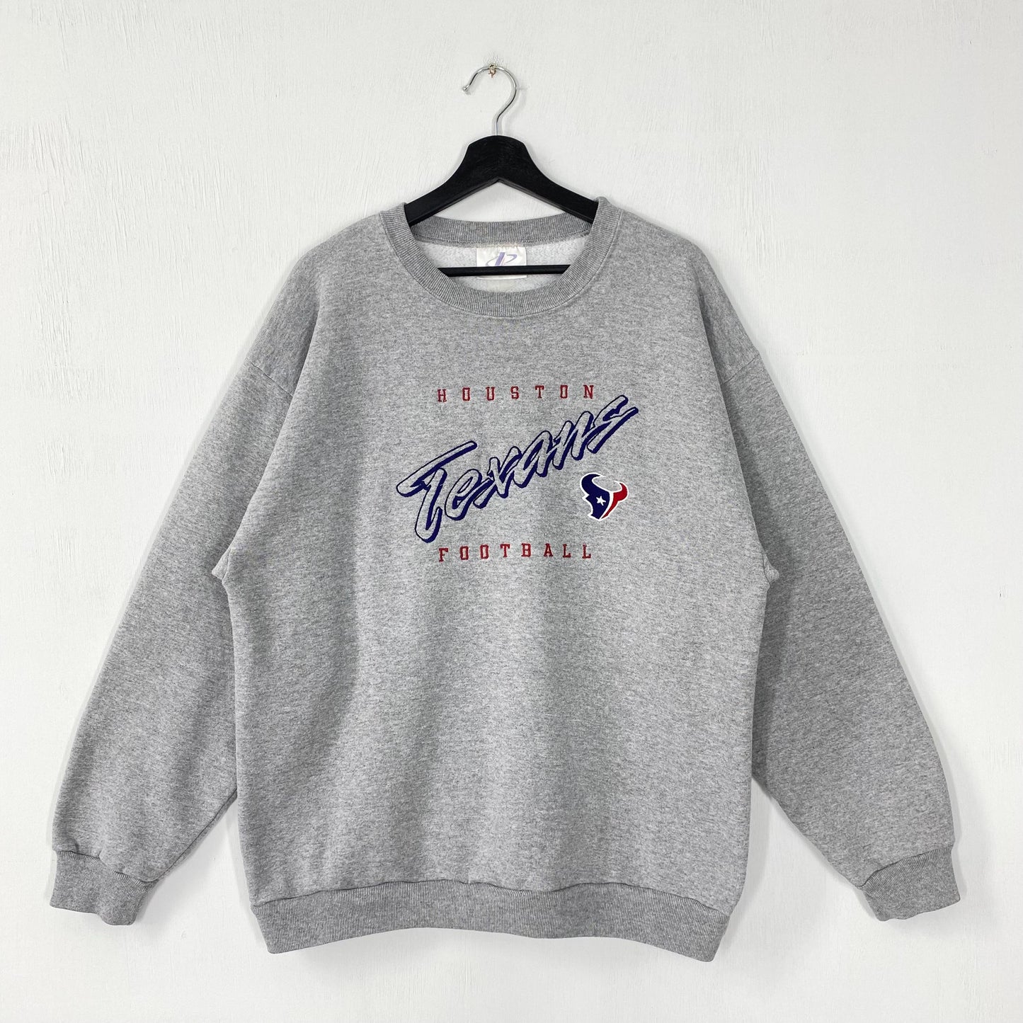 Vintage Houston Texans Sweatshirt Houston Texans Crewneck Houston Texans Sweater Sportswear NFL Houston Texans Embroidered Logo Grey Large Sweatshirt – Everyday Comfort · Must-Have Style
