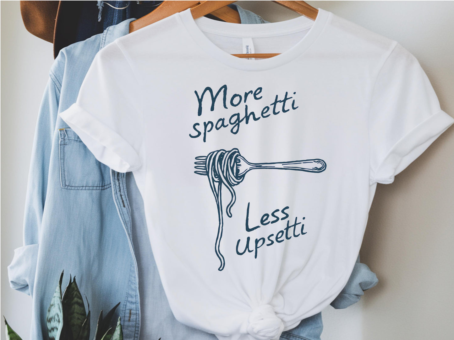 More Spaghetti Less Upsetti Shirt Spaghetti Shirt Silly Spaghetti Shirt Spaghetti Lover Gift Vintage Spaghetti Tee Funny Food Tee Shirt Graphic Tee – Easygoing Wear · Must-Have Style
