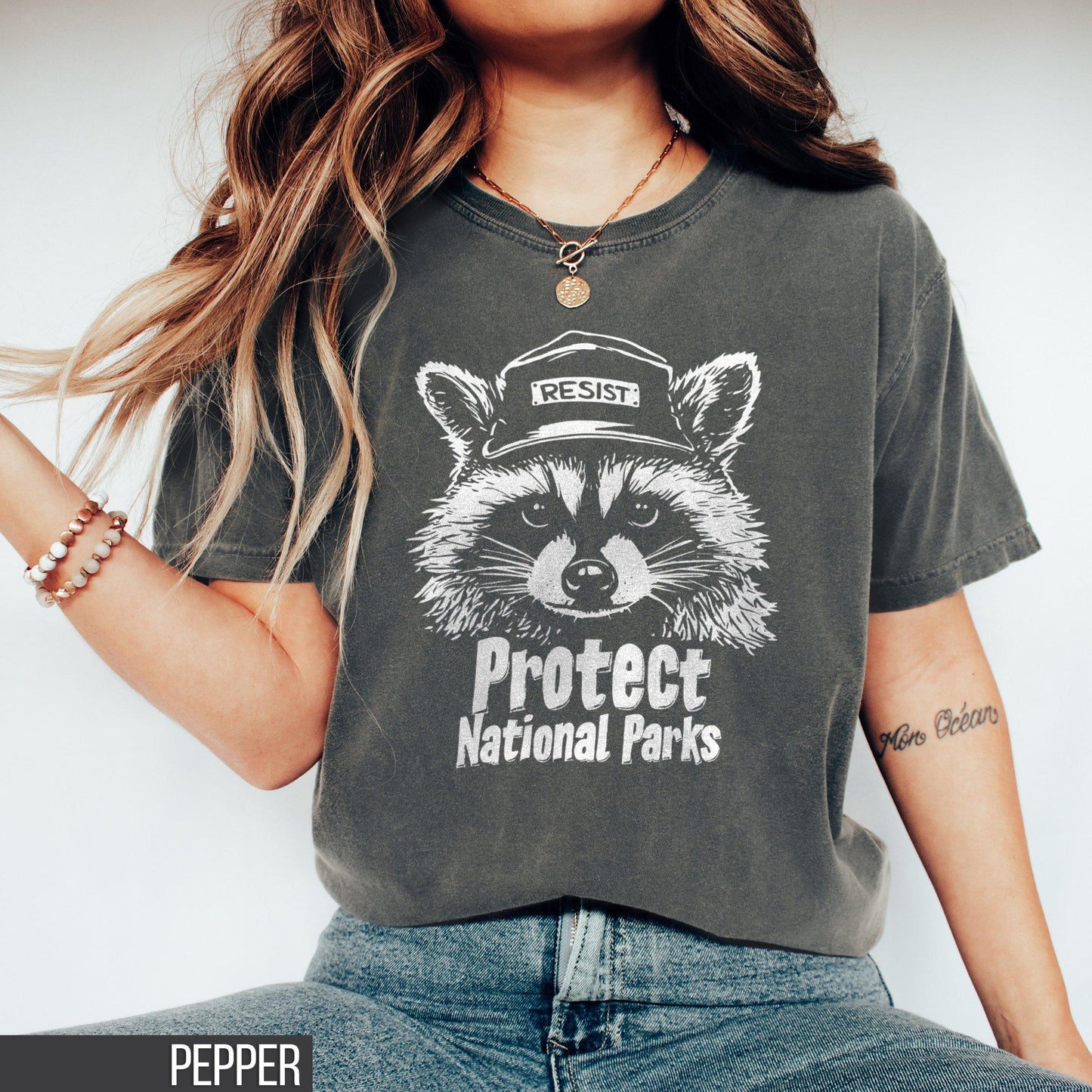 Protect National Parks Shirt Granola Girl Shirt Anti Trump Shirt Raccoon Shirt Hiking Shirt Camping Lover Gift Floral Retro Shirt Graphic Tee – Warm & Stylish · Must-Have Style