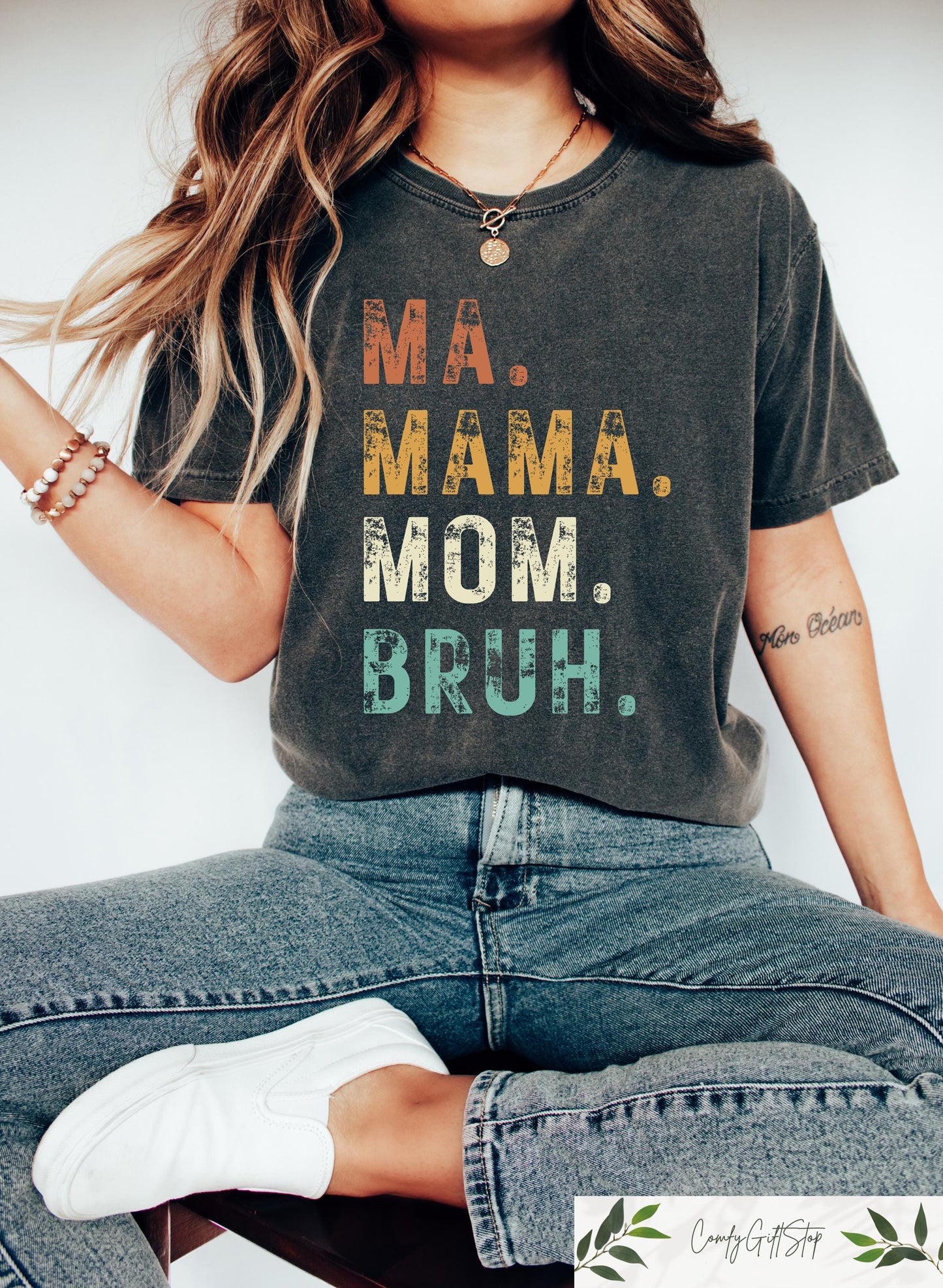 Retro Comfort Funny Mom T shirt Ma Mama Mom Bruh Shirt Mother39s Day Sweatshirt Mother39s Day Gift Distressed Mom Life Crewneck Sweatshirt – Fan Favorite · Top Pick For Any Outfit