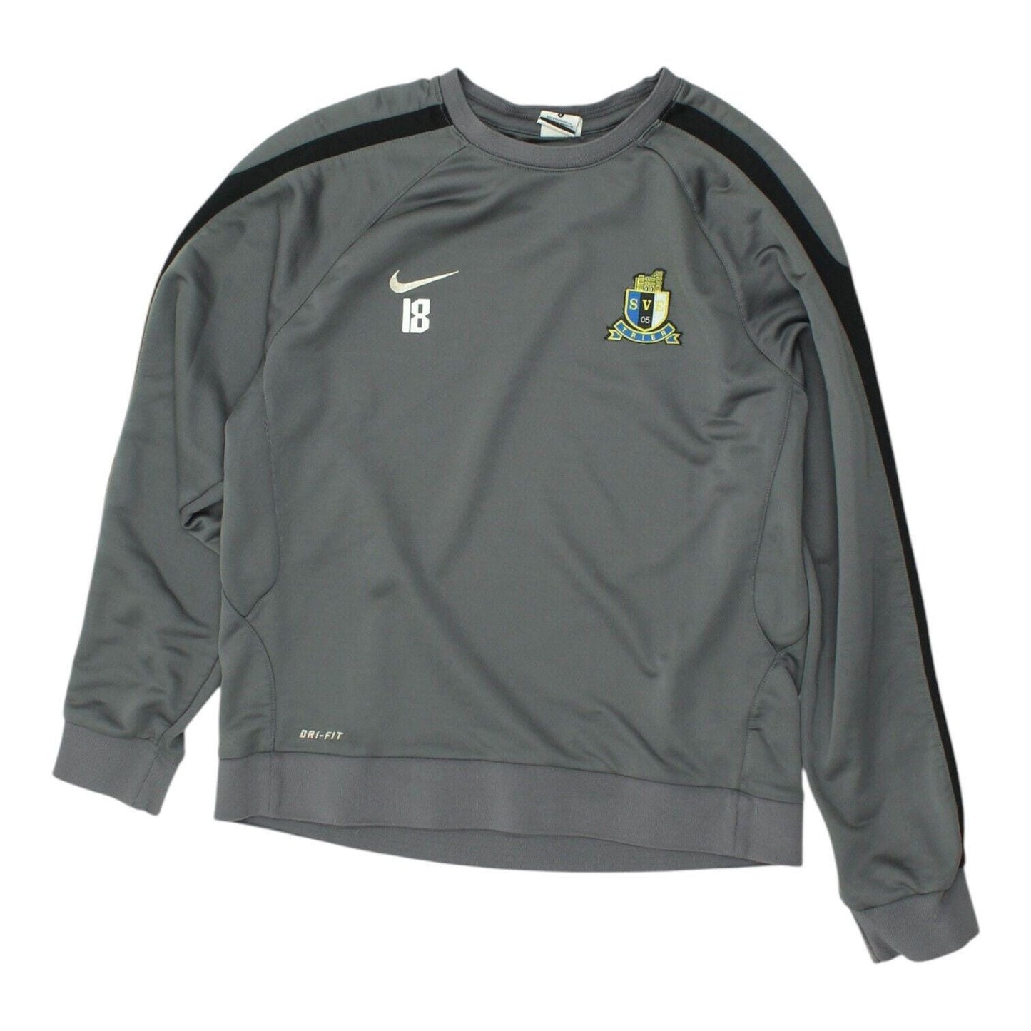 SV Eintracht Trier Sweatshirt Nike DriFit Mens Grey German Football Sports Sweatshirt – Easygoing Wear · High-Quality Print