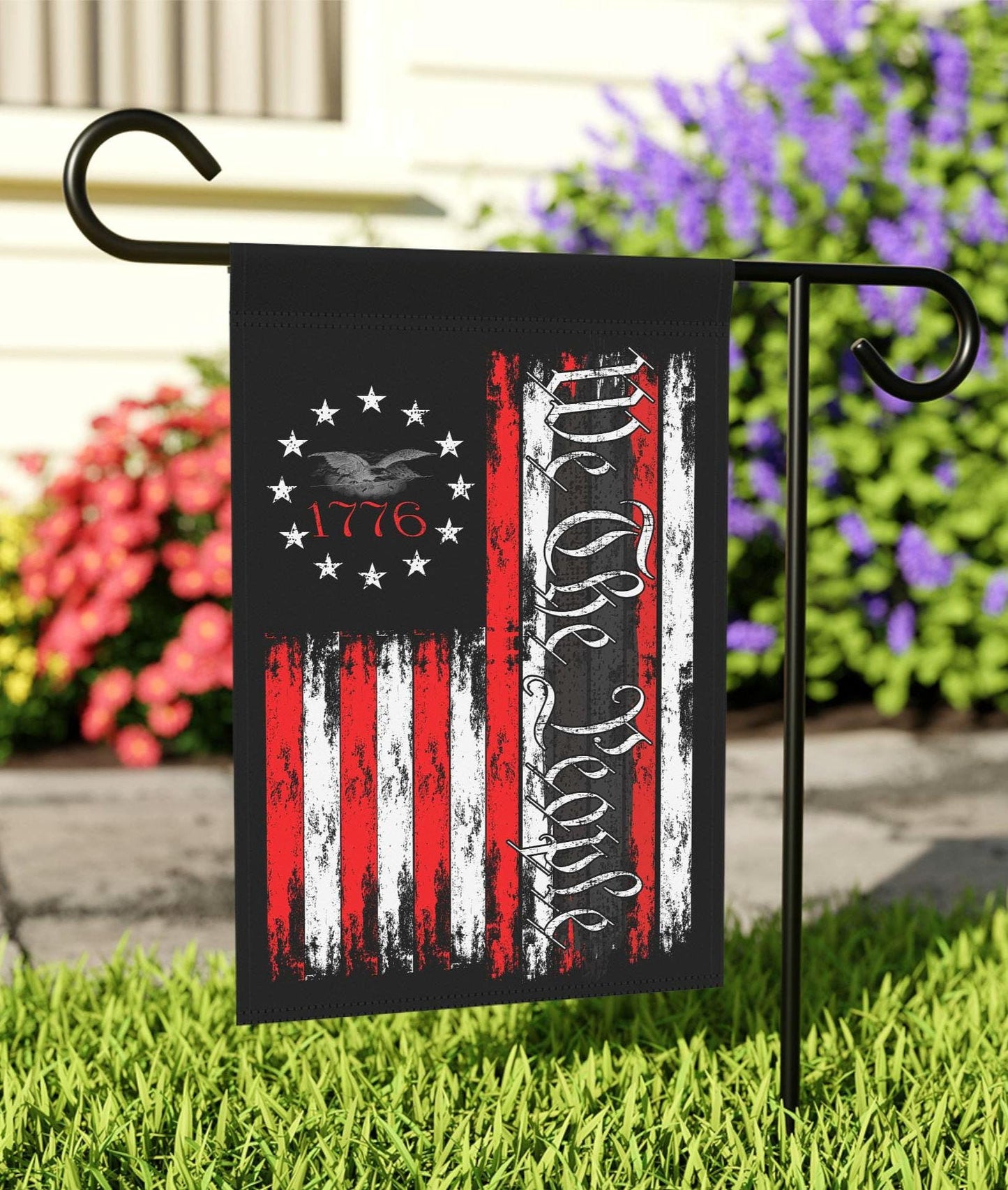 Patriotic Garden Banner We The People Flag Decor 4th of July Outdoor Flag American Pride Home Decoration Memorial Day Housewarming Gift Graphic Tee – Premium Graphic · Must-Have Style