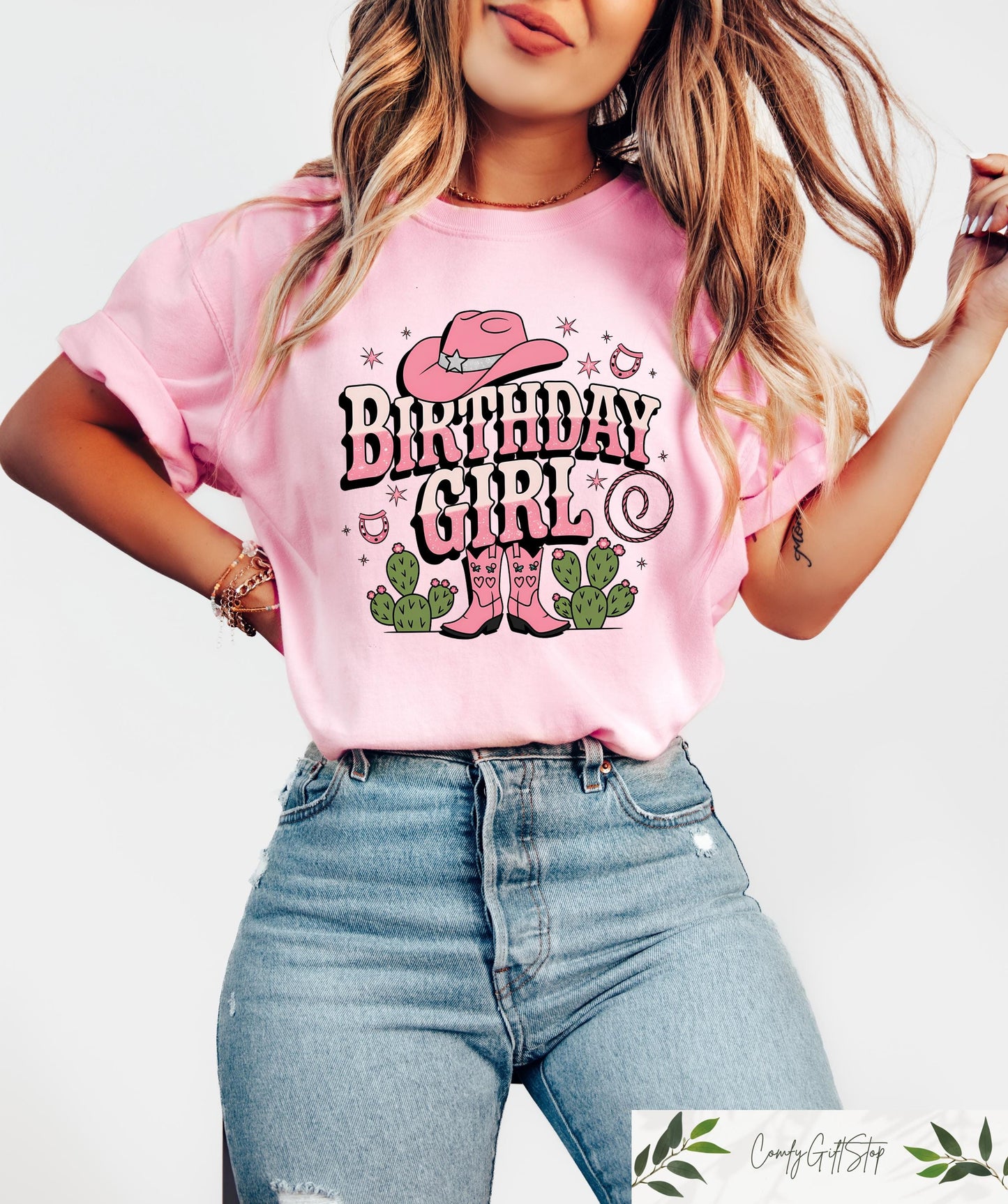 Girls Birthday Party T shirt Cowgirl Birthday Shirt Trendy Birthday Sweatshirt Western Birthday Gift Country Girl Birthday Tee Sweatshirt – Feel-Good Design · Perfect For Daily Wear