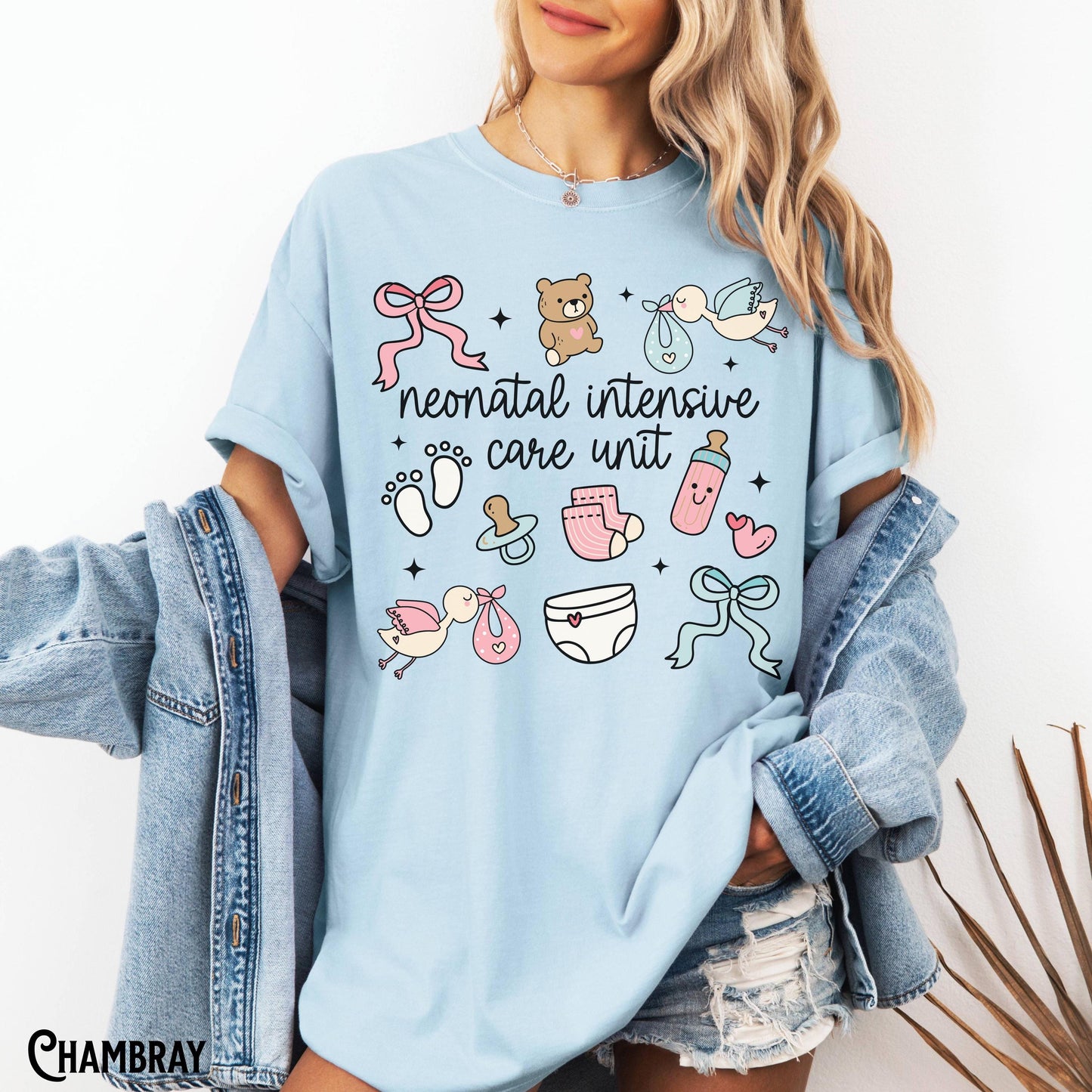 NICU Nurse Shirt Neonatal Intensive Care Unit Tee RN Whimsical Doodle Doctor Crew Graduation Appreciation Gift Graphic Tee – Aesthetic Look · Top Pick For Any Outfit