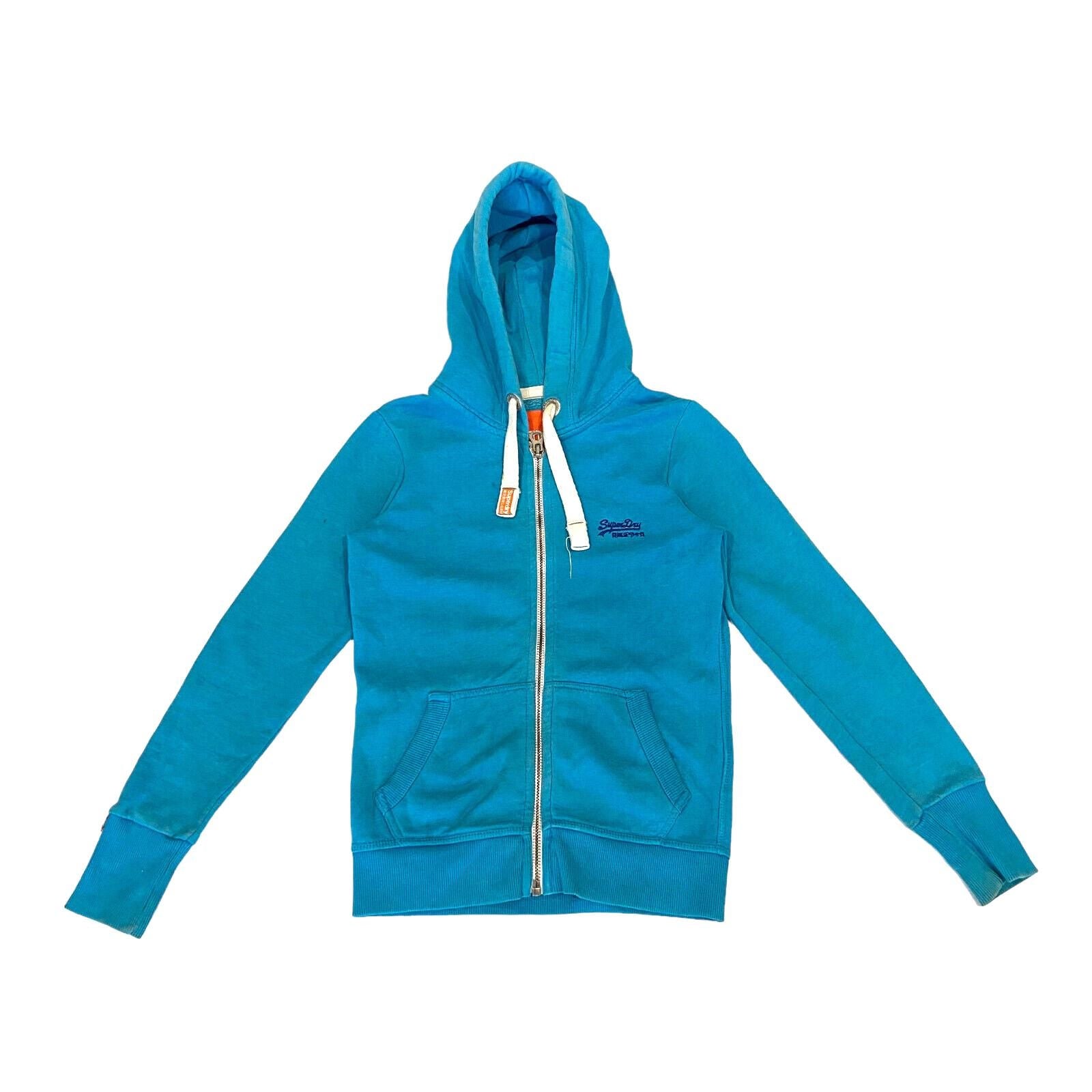 Superdry Mens Blue Hoodie Vintage Designer Full Zip Blue Hoody XS Orange Label Hoodie – Fan Favorite · Must-Have Style