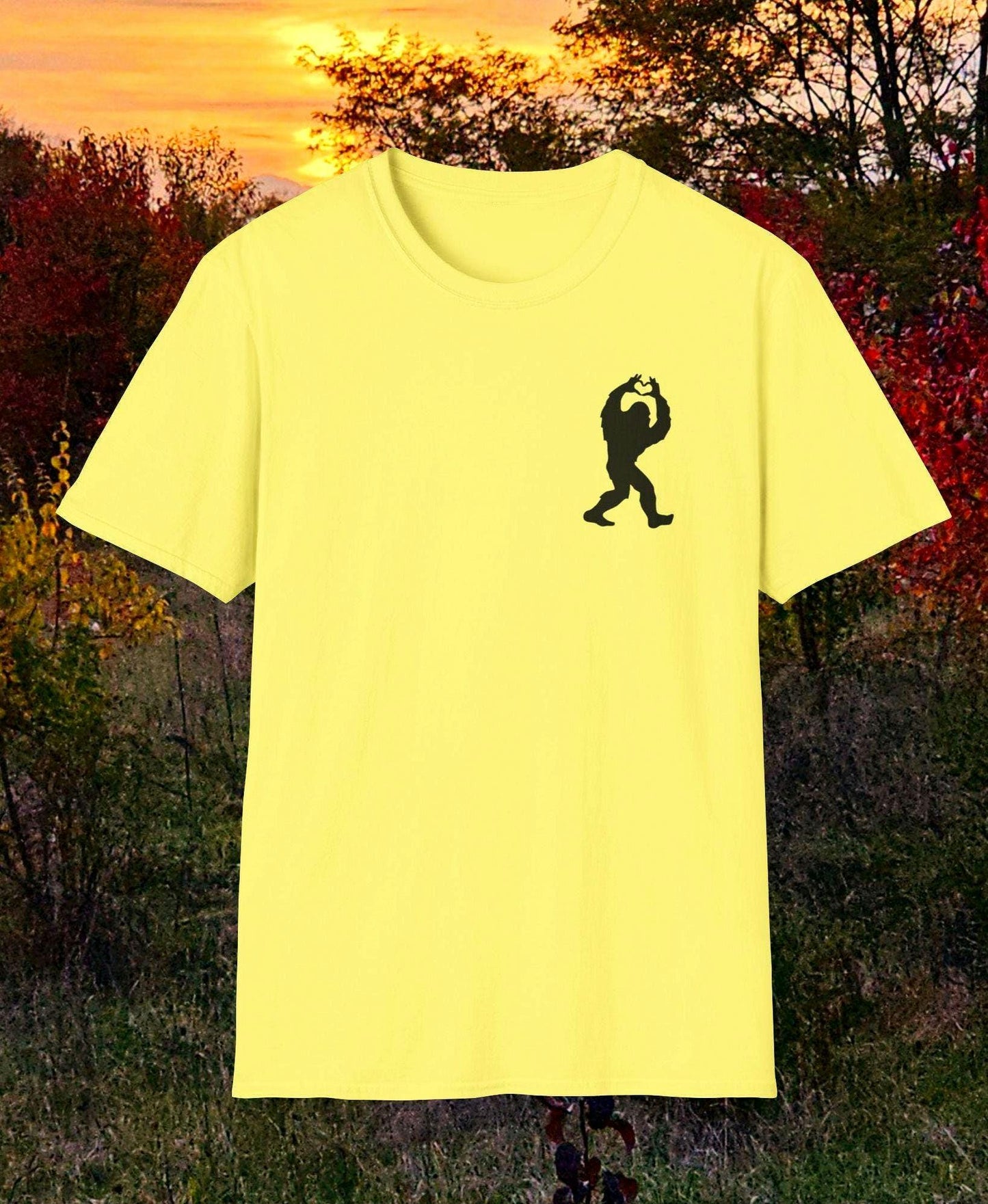 Bigfoot Love T Shirt Funny Sasquatch Tee Cryptid Shirt Yeti Gift Novelty Unisex Top Cryptid Love Tee Gift Bigfoot Lovers Festival Tee Graphic Tee – Warm & Stylish · Great Gift For Fans
