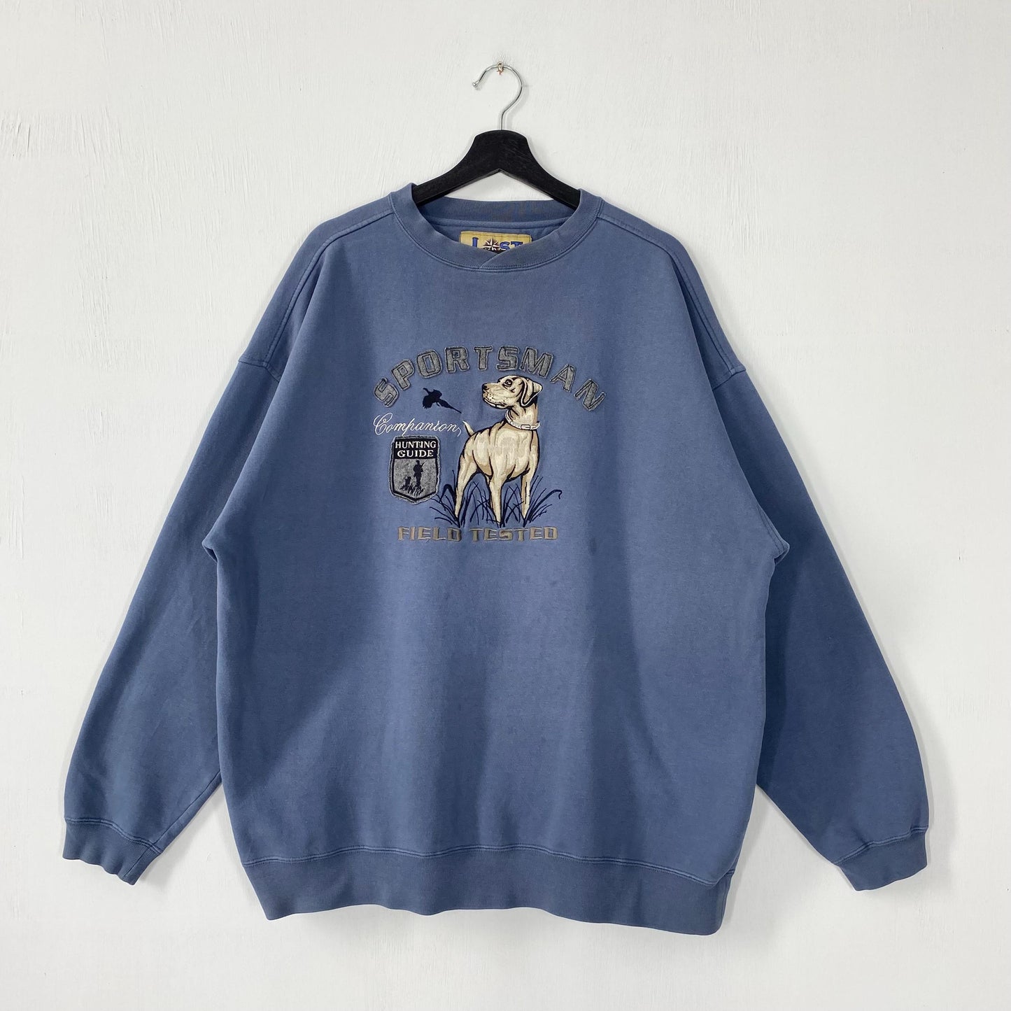 Vintage 90s Outdoor Outfitters Sweatshirt Dog Crewneck Ducks Sweater Pullover Wildlife Wolf Deer Dog Ducks Unlimited Print Logo Blue XLarge Sweatshirt – Warm & Stylish · Top Pick For Any Outfit
