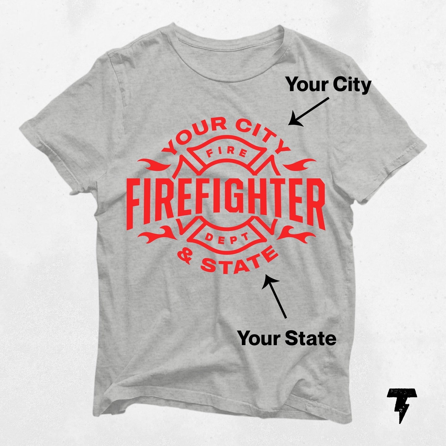 Personalized Firefighter Shirt Customized Fire Station Tee for Men Women Unique Fireman Gift Graphic Tee – Soft Feel · Trending Graphic Apparel
