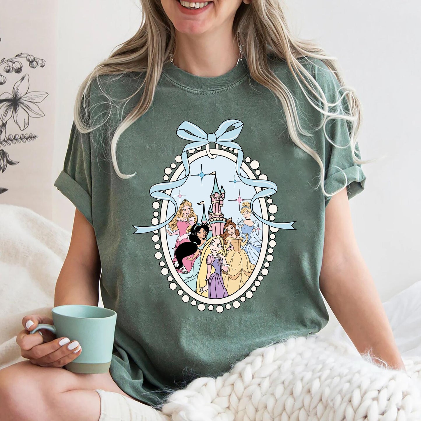 Coquette Disney Princess Shirt Retro Tee Personalized Princess Castle Shirt Disney Girl Trip Matching Tee Disney Group Shirt Graphic Tee – Bold Style · Great Gift For Fans