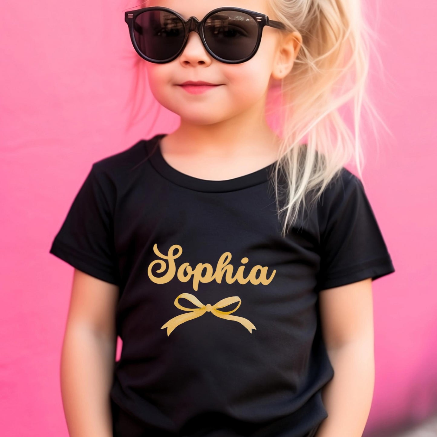 Cute Custom Bow Shirt Toddler Preppy Bow Tee for Kids Coquette Ribbon T Shirt Personalized Name Toddler Shirt Custom Name Kids Shirt Cute 3T Graphic Tee – Fan Favorite · Perfect For Daily Wear