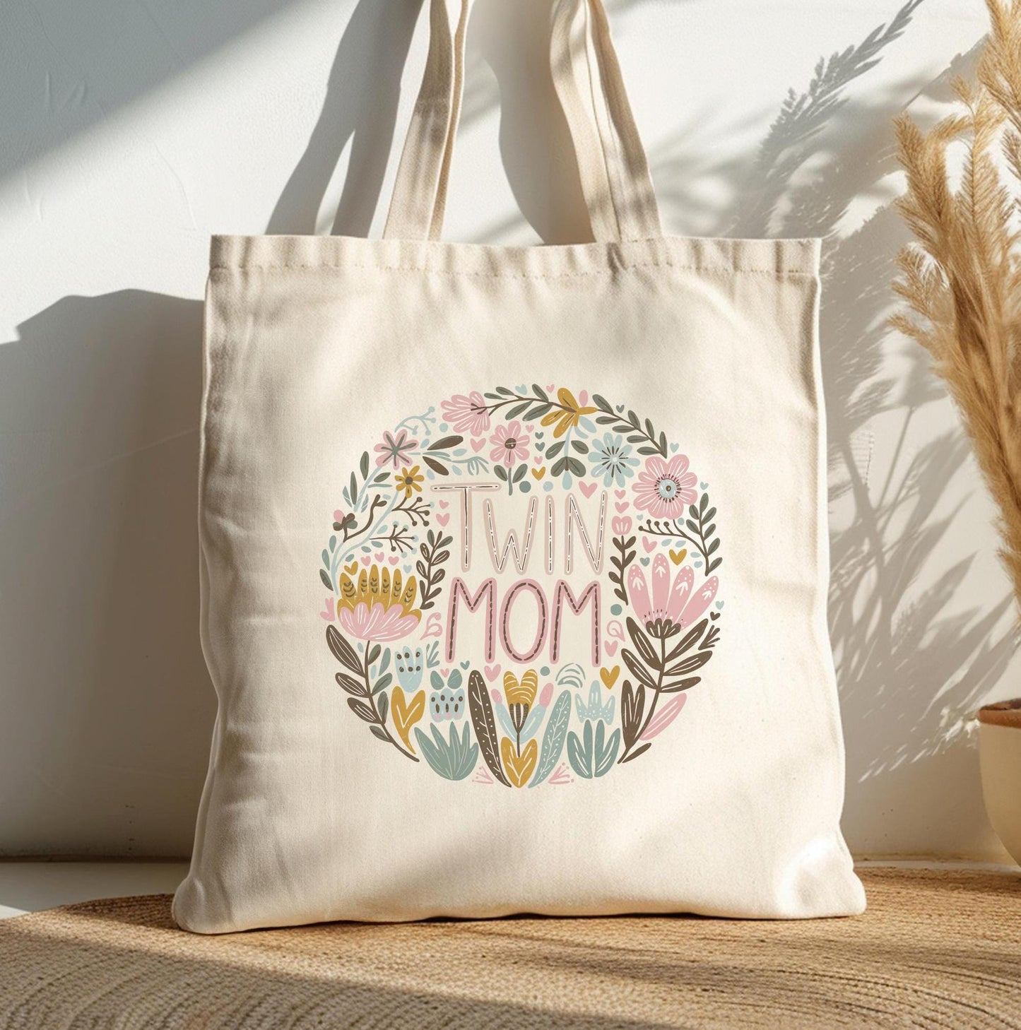 TWIN MOM Tote Bag Cute Mother39s Day Gift for Twin Mama Eco Friendly Cotton Canvas Bag New Twin Mom Gift or Present Tote Bag – Cozy Vibes · Must-Have Style