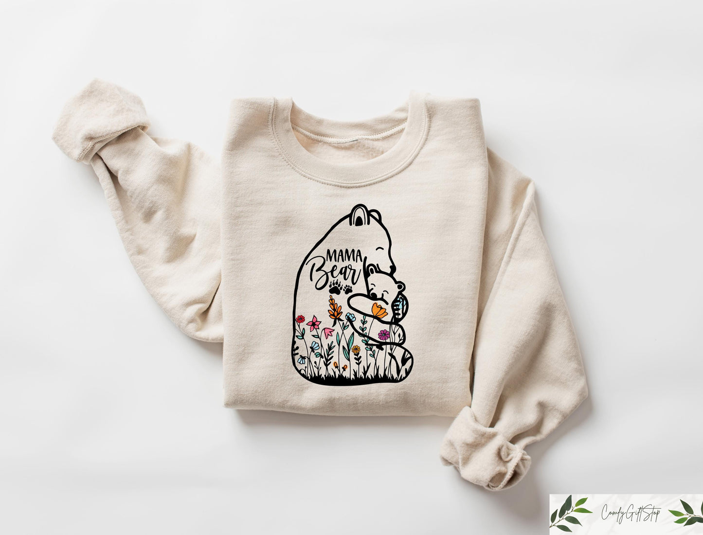Mama Bear Sweatshirt Wildflower Mama Bear T shirt Mother39s Day Shirt New Mom Gift Funny Mother39s Day Outfit Inspirational Mama Crewneck Sweatshirt – Soft Feel · Trending Graphic Apparel