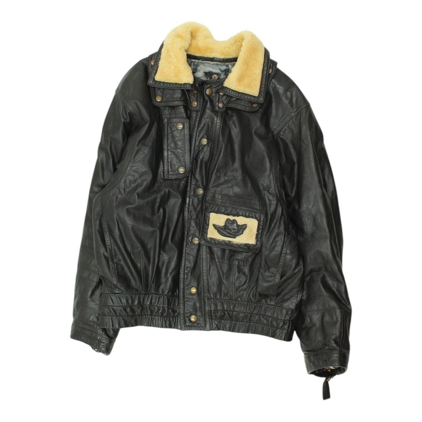Forti Quilted Leather Jacket Vintage Mens Black Collared Flight Bomber Graphic Tee – Cozy Vibes · High-Quality Print