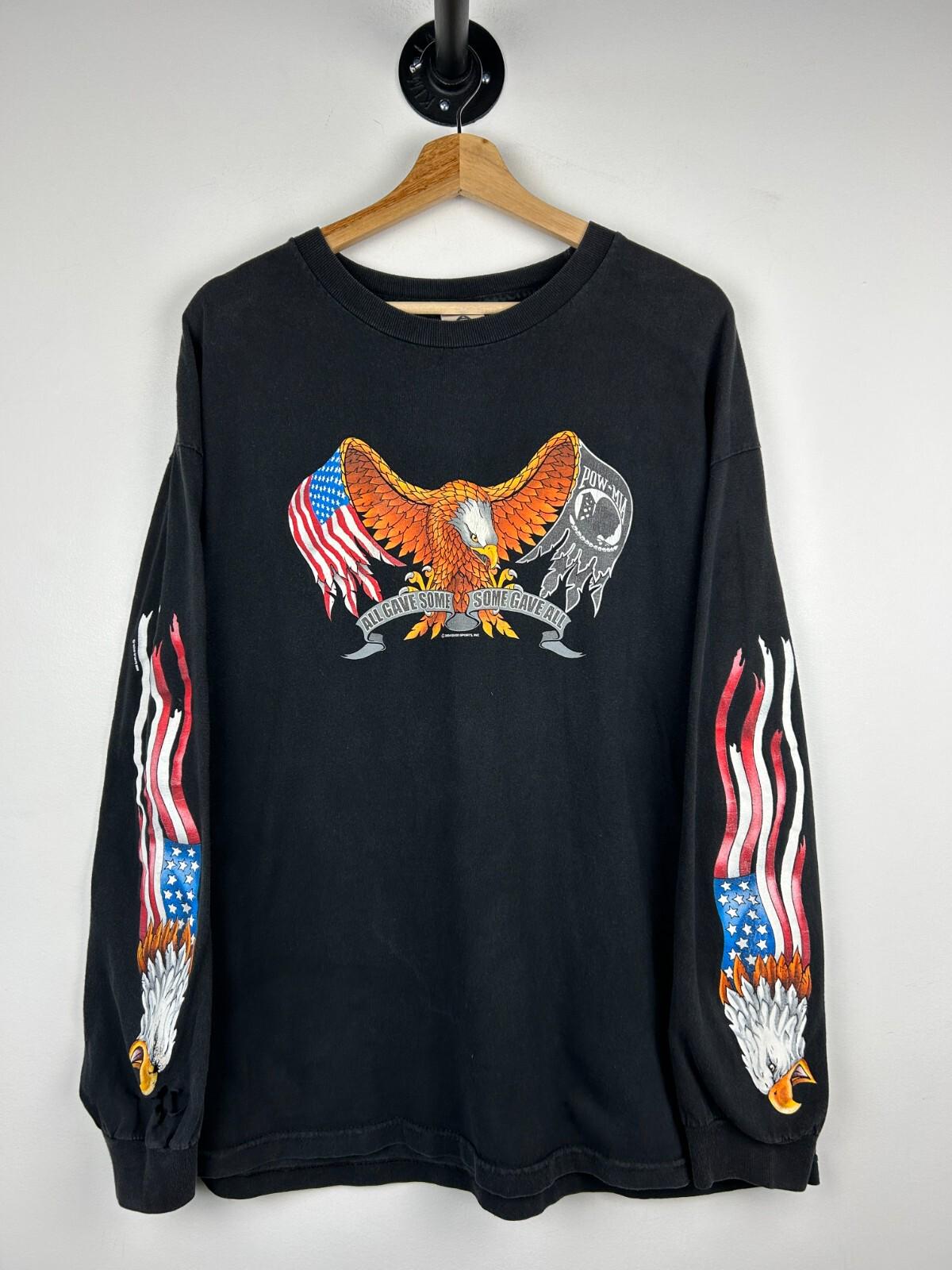 Vintage Eagle All Gave Some Some Gave All Flag Long Sleeve Size XL Graphic Tee – Bold Style · Must-Have Style
