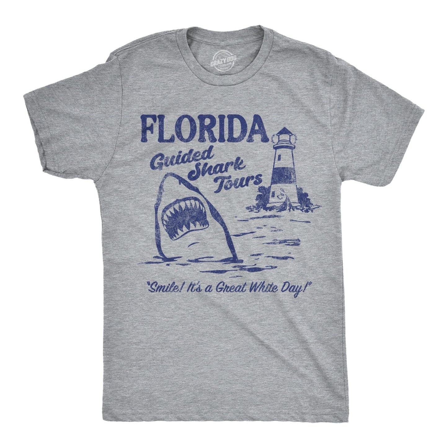 Florida Guided Shark Tours Shirt Shark Tshirts Great White Shark Great White Day Funny Mens T Shirt Ocean Lovers Cool Shirts for Guys Graphic Tee – Premium Graphic · Must-Have Style