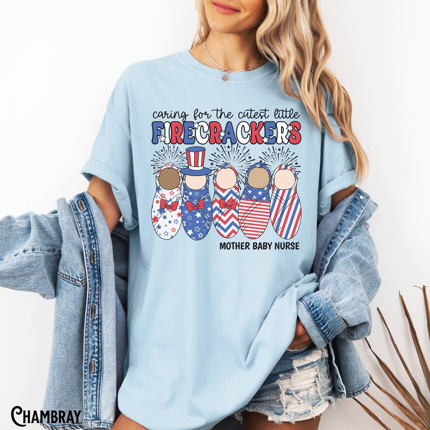 4th of July Mother Baby Nurse Shirt MBU Patriotic Tee Mother Baby Unit Postpartum LD Swaddle Babies RN T Shirt Gift Graphic Tee – Soft Feel · Must-Have Style