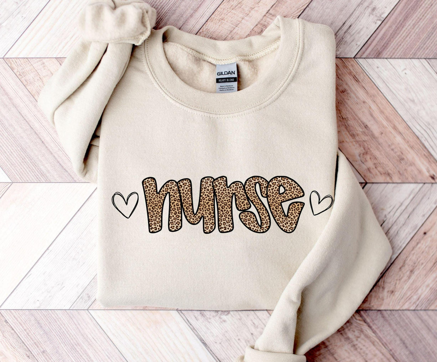 Nurse Sweatshirt Leopard Print Nurse Shirt Cheetah Print Nurse Appreciation Week GIft RN Gift LPN Nurse Graduation Gift Sweatshirt – Feel-Good Design · Trending Graphic Apparel