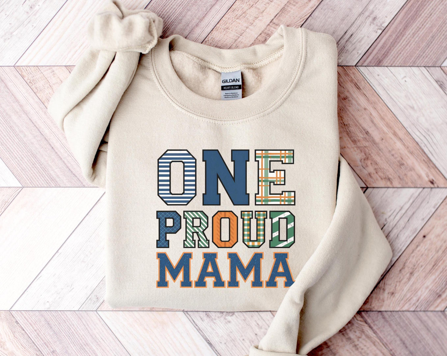 MAMA Sweatshirt One Proud Mama Sweatshirt for Mom of Grad or Mother39s Day Gift for Mom or Wife Gift Idea Sweatshirt – Soft Feel · Perfect For Daily Wear