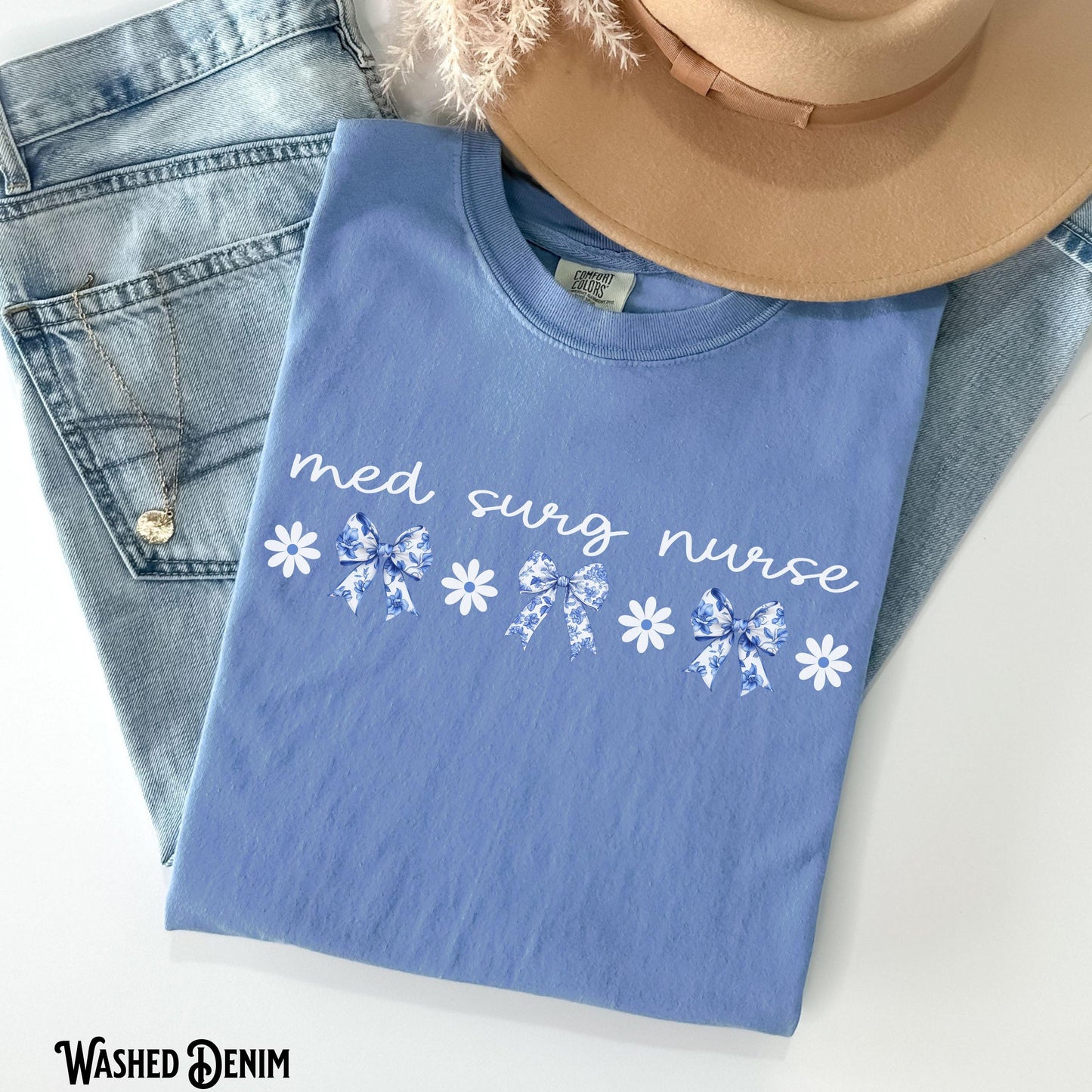 Med Surg Nurse Shirt Medical Surgical Tee Med Surg Unit T Shirt RN NP Nursing Coquette Flower Surgery MedSurg Gift Graphic Tee – Easygoing Wear · Trending Graphic Apparel