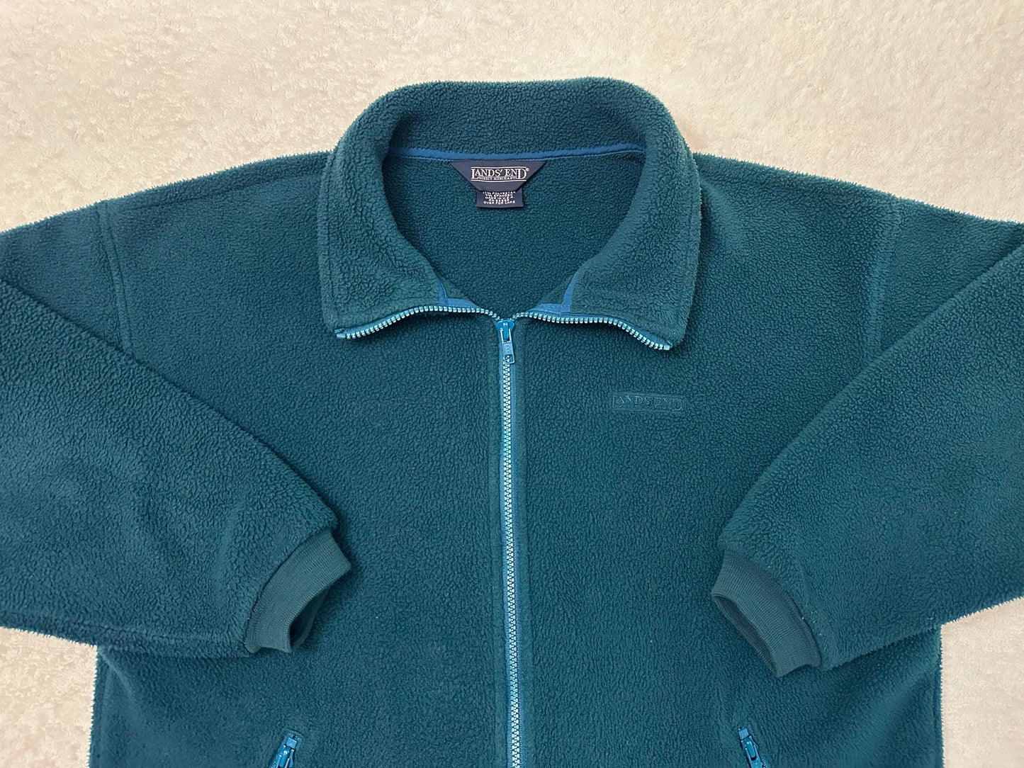 Vintage 1980s 1990s Lands End Made In USA Polartec Zip Up Fleece Jacket Womens M Graphic Tee – Easygoing Wear · High-Quality Print