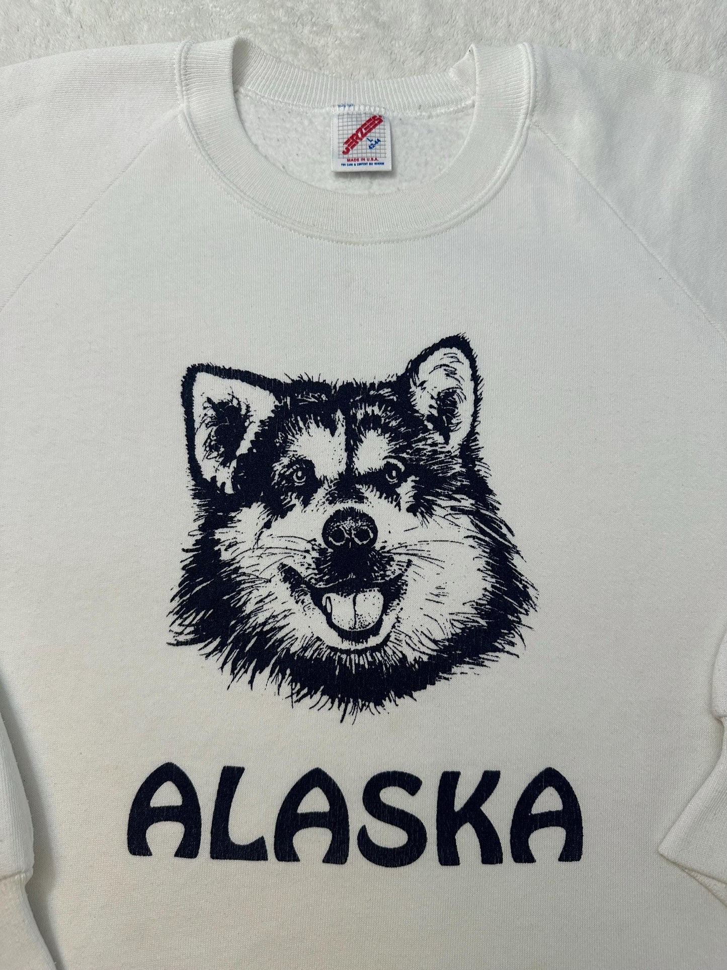 Vintage 1980s 1990s Alaska Lead Sled Dog Husky 2 Sided Joke Humor Sweatshirt M L Sweatshirt – Soft Feel · High-Quality Print