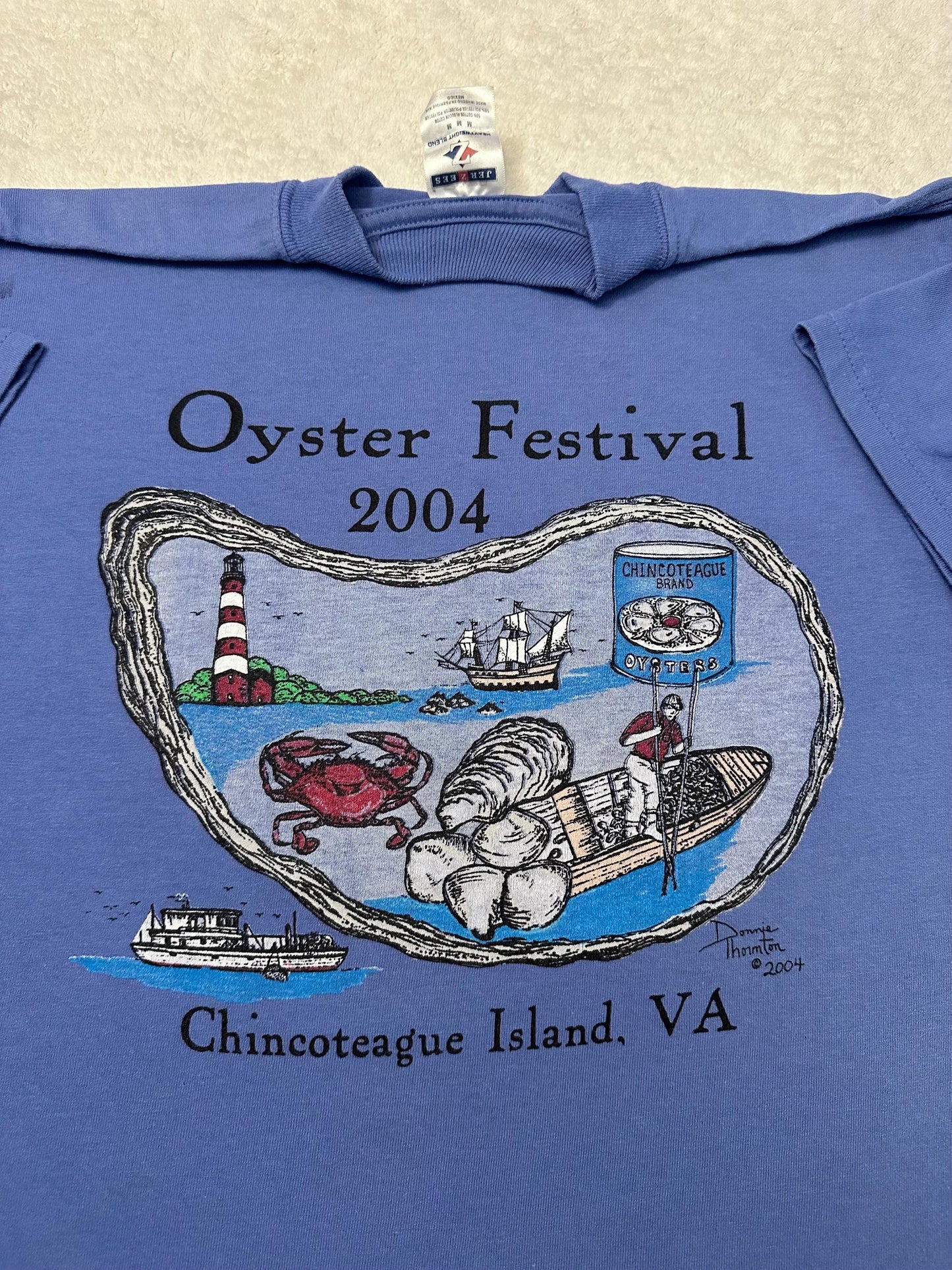 Vintage 2000s 2004 Oyster Festival Chicoteague Island Virginia Promo T Shirt M Graphic Tee – Cozy Vibes · Trending Graphic Apparel