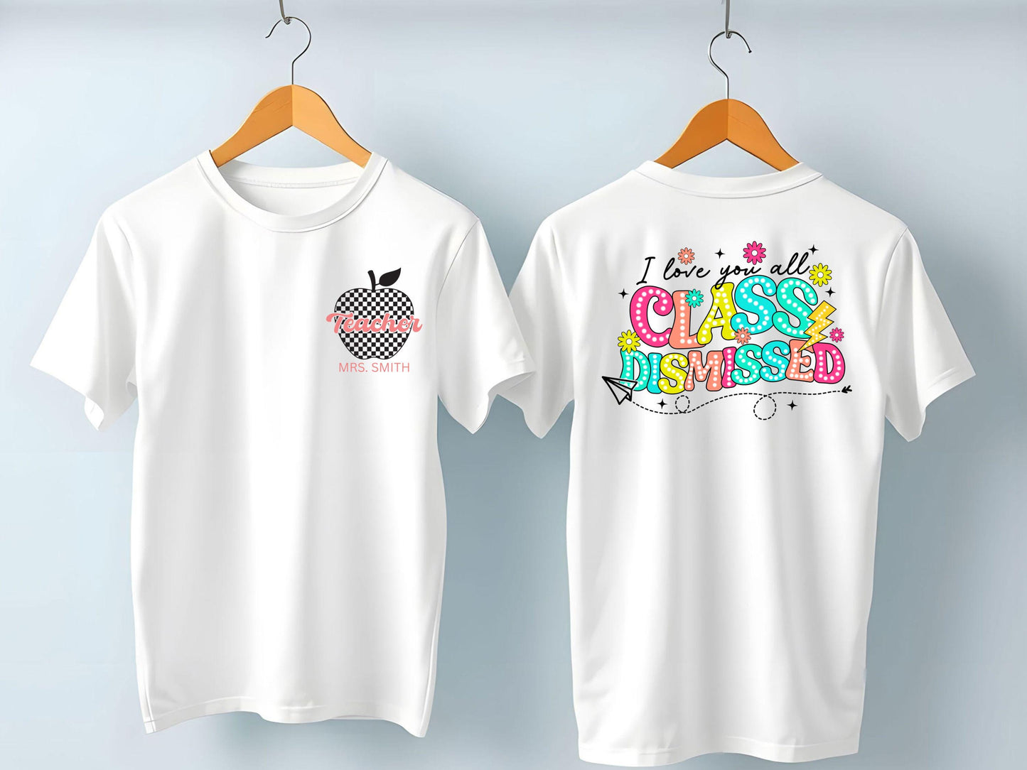 Custom Teacher Last Name Shirt Back To School Checkered Apple Teacher Sweatshirt Last Day of School Gift Team Teacher Tee Teacher Gift Sweatshirt – Fan Favorite · Perfect For Daily Wear
